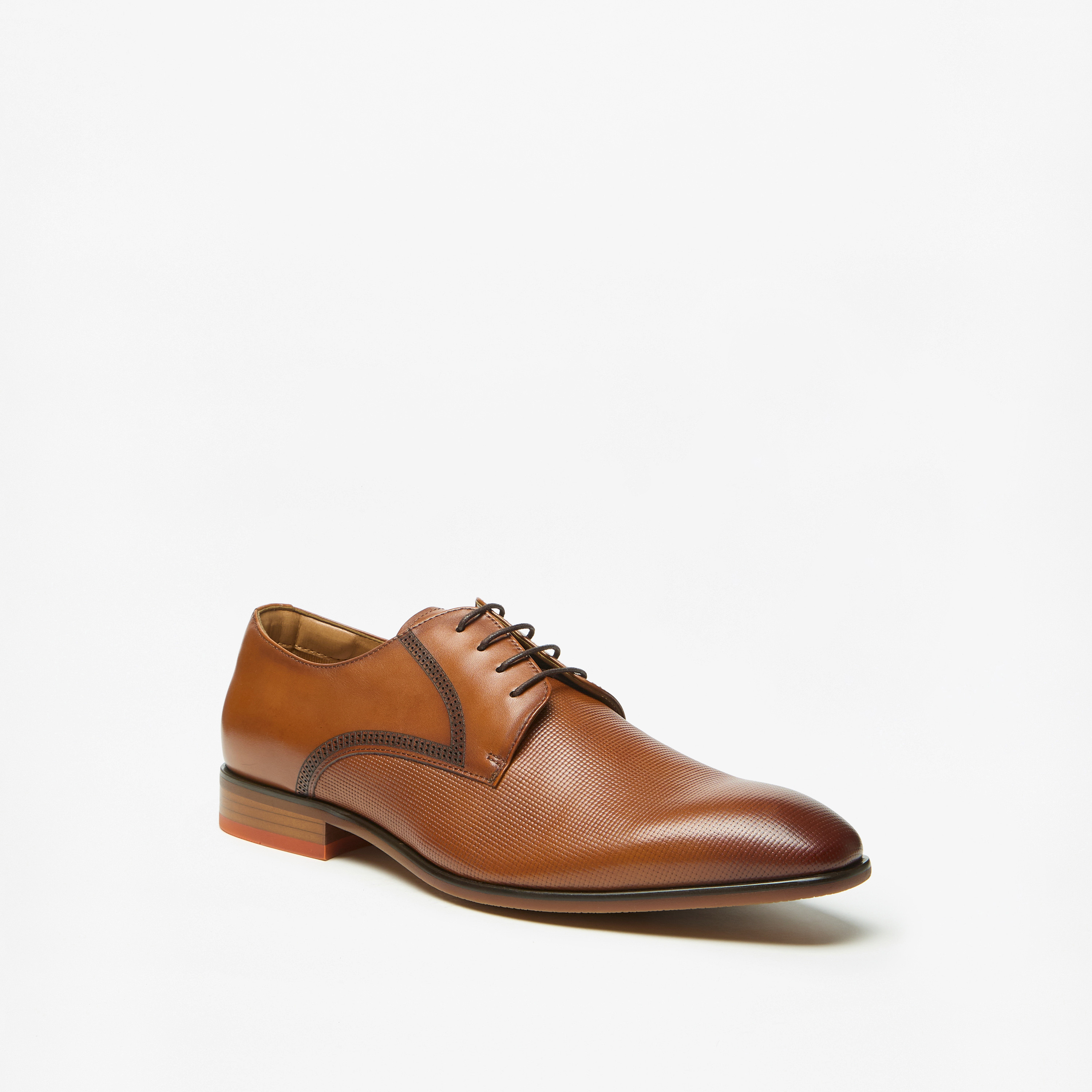 Duchini Men's Leather Derby Shoes with Lace-Up Closure-men-shoes-formalshoes-image-1