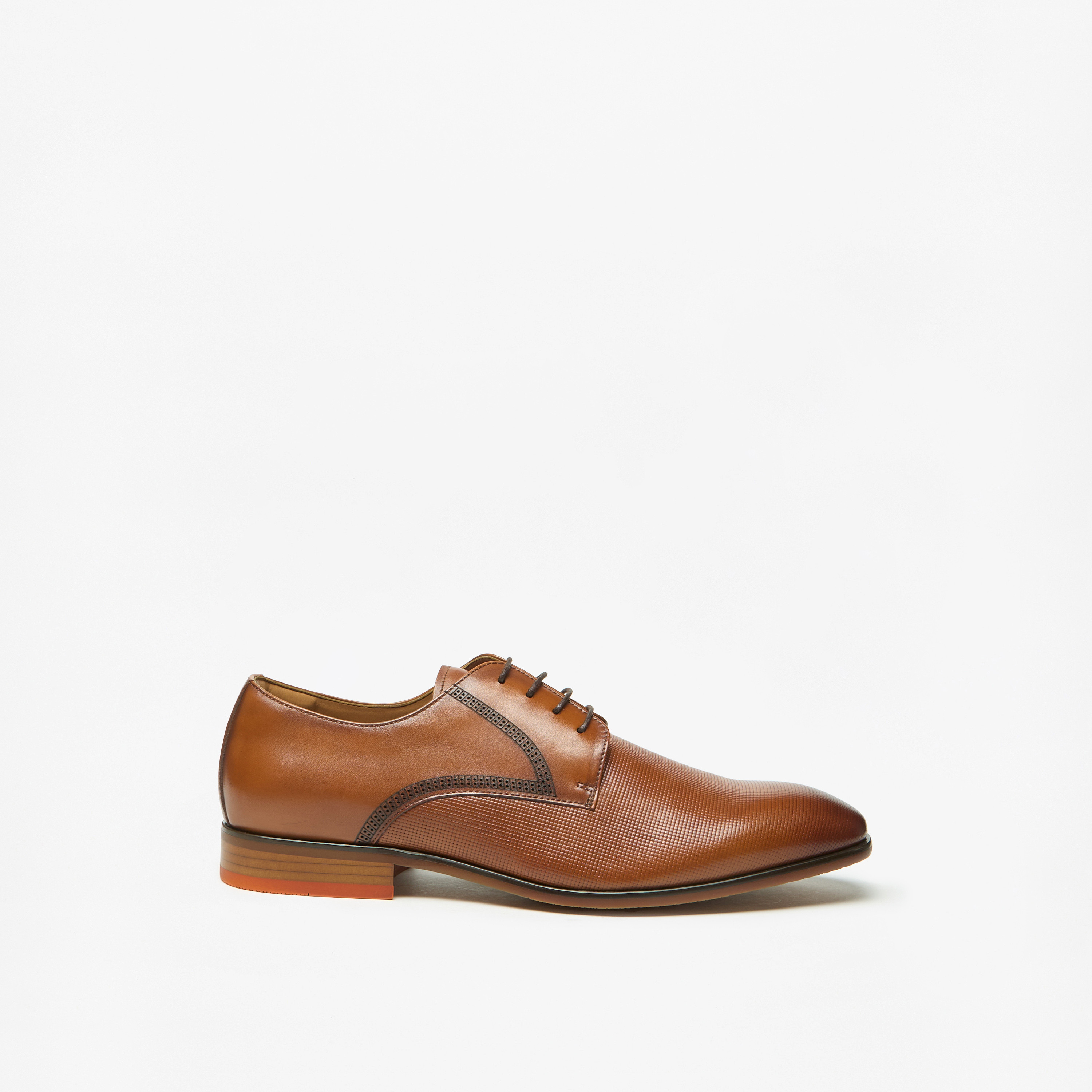 Duchini Men's Leather Derby Shoes with Lace-Up Closure-men-shoes-formalshoes-image-3