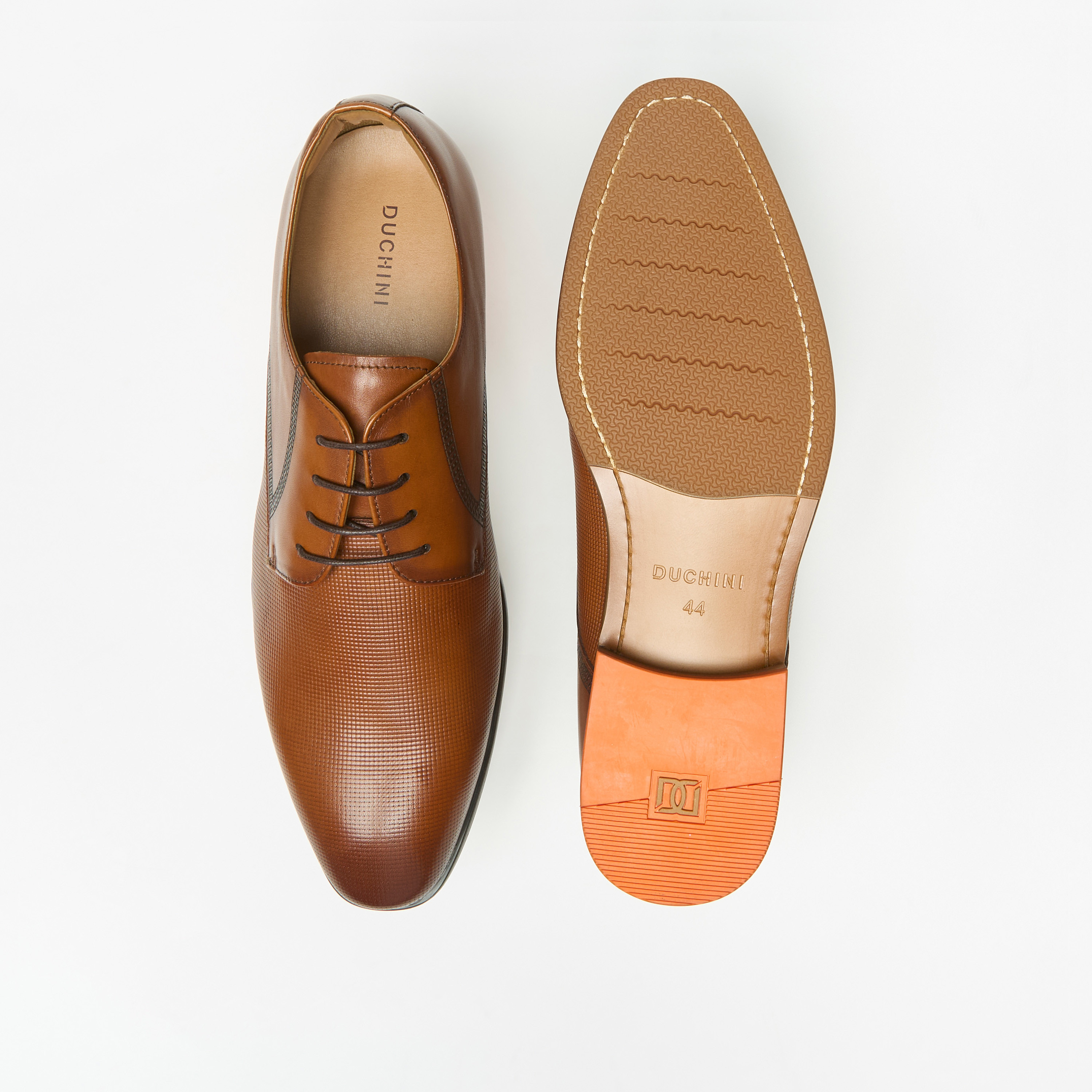 Duchini Men's Leather Derby Shoes with Lace-Up Closure-men-shoes-formalshoes-image-4