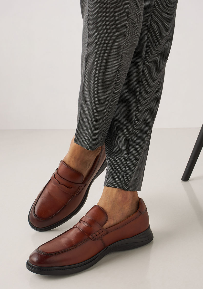 Le Confort Solid Slip-On Penny Loafers-Loafers-image-0