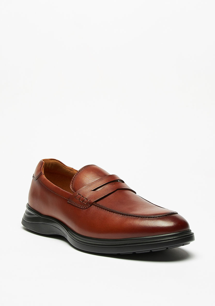Le Confort Solid Slip-On Penny Loafers-Loafers-image-1