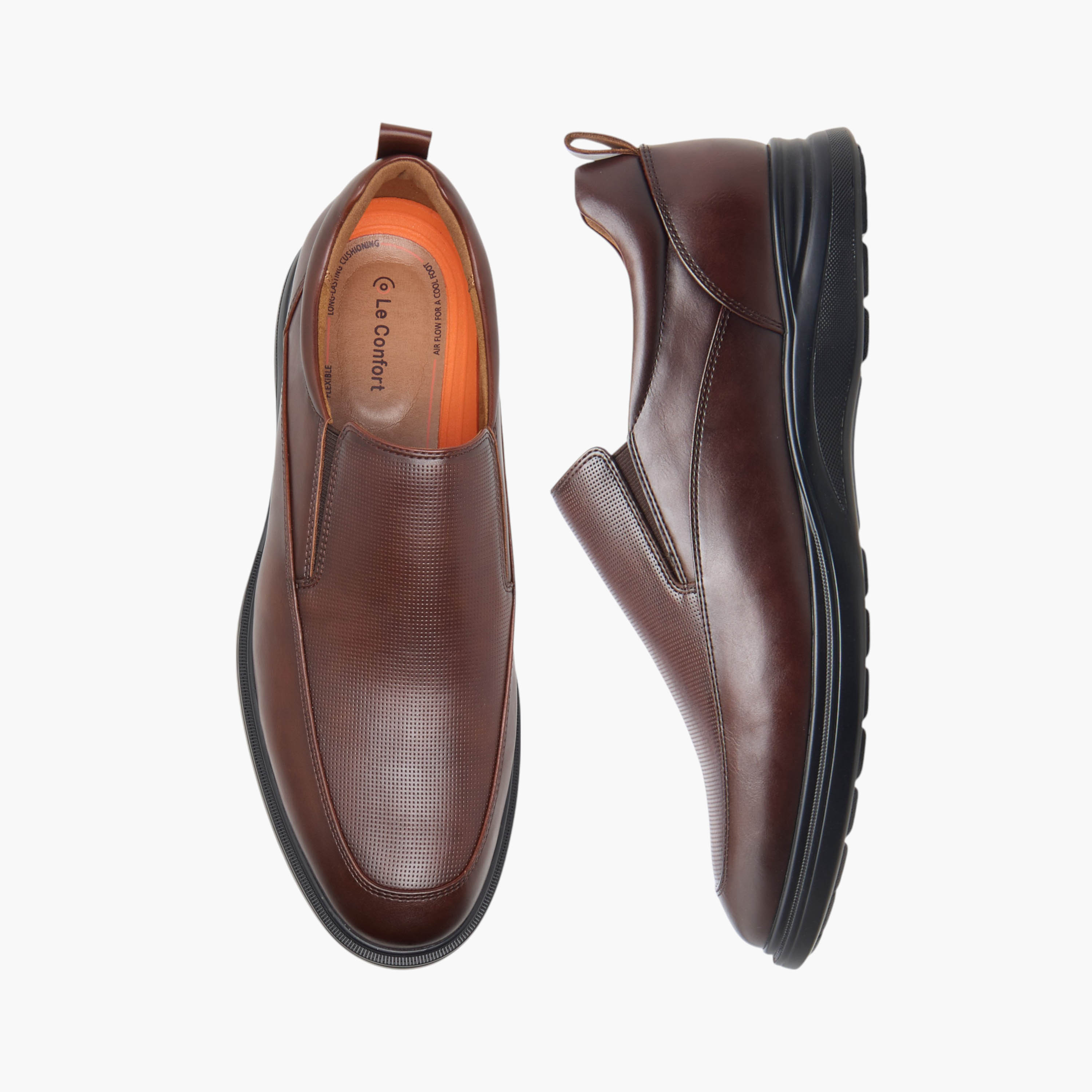 حذاء لوفر بارز الملمس سهل الارتداء من لو كونفورت-men-shoes-formalshoes-image-1