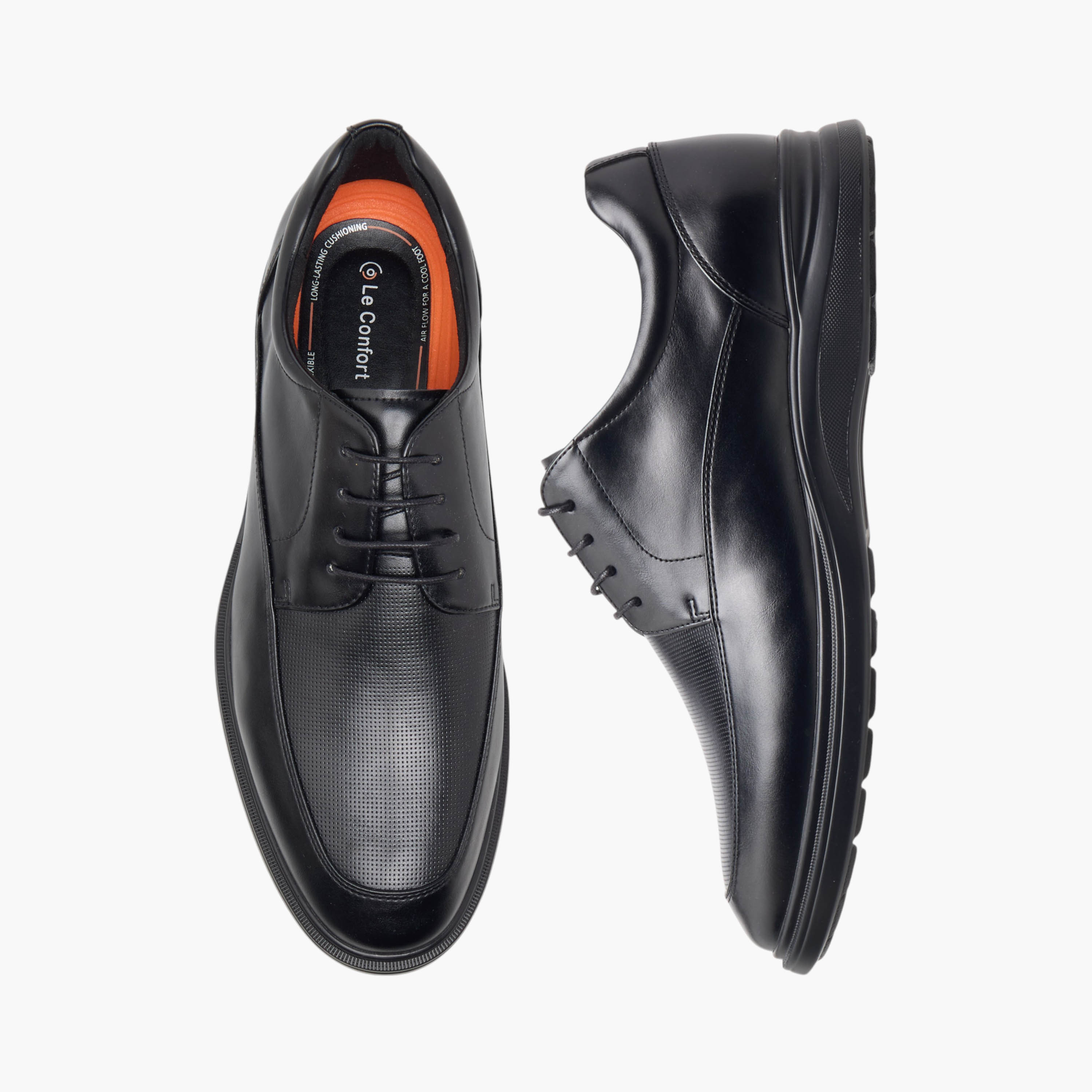 Le Confort Textured Lace-Up Derby Shoes-men-shoes-formalshoes-image-1
