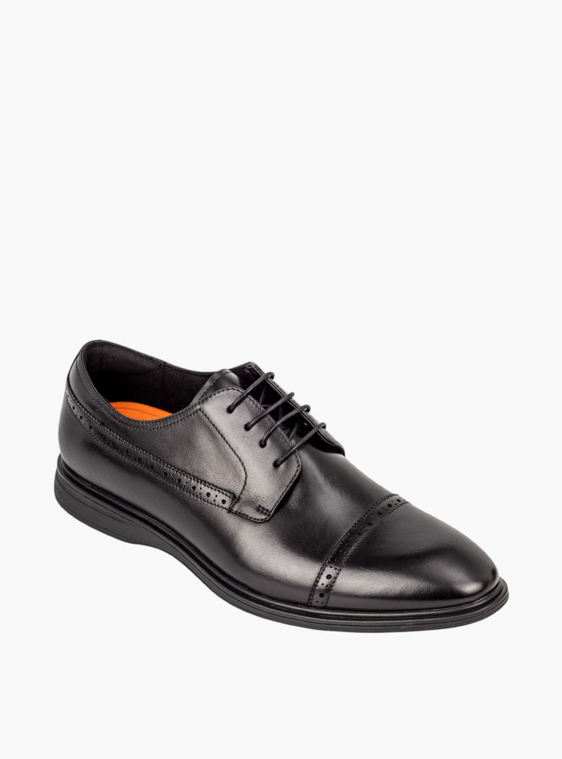 حذاء ديربي جلد طبيعي برباط للرجال من لو كونفور-men-shoes-formalshoes-image-2