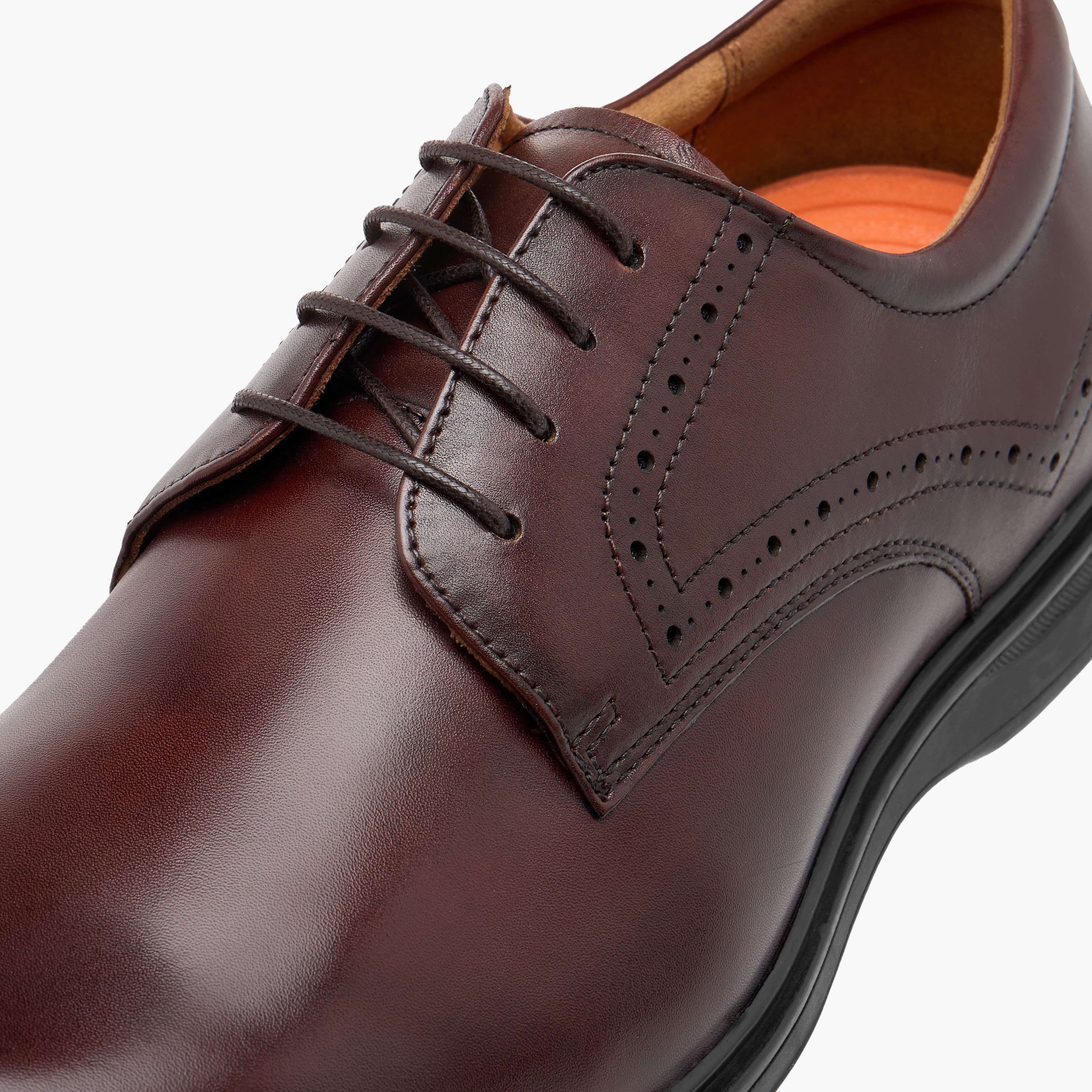 حذاء ديربي جلد سادة برباط إغلاق من لو كونفورت-men-shoes-formalshoes-image-4