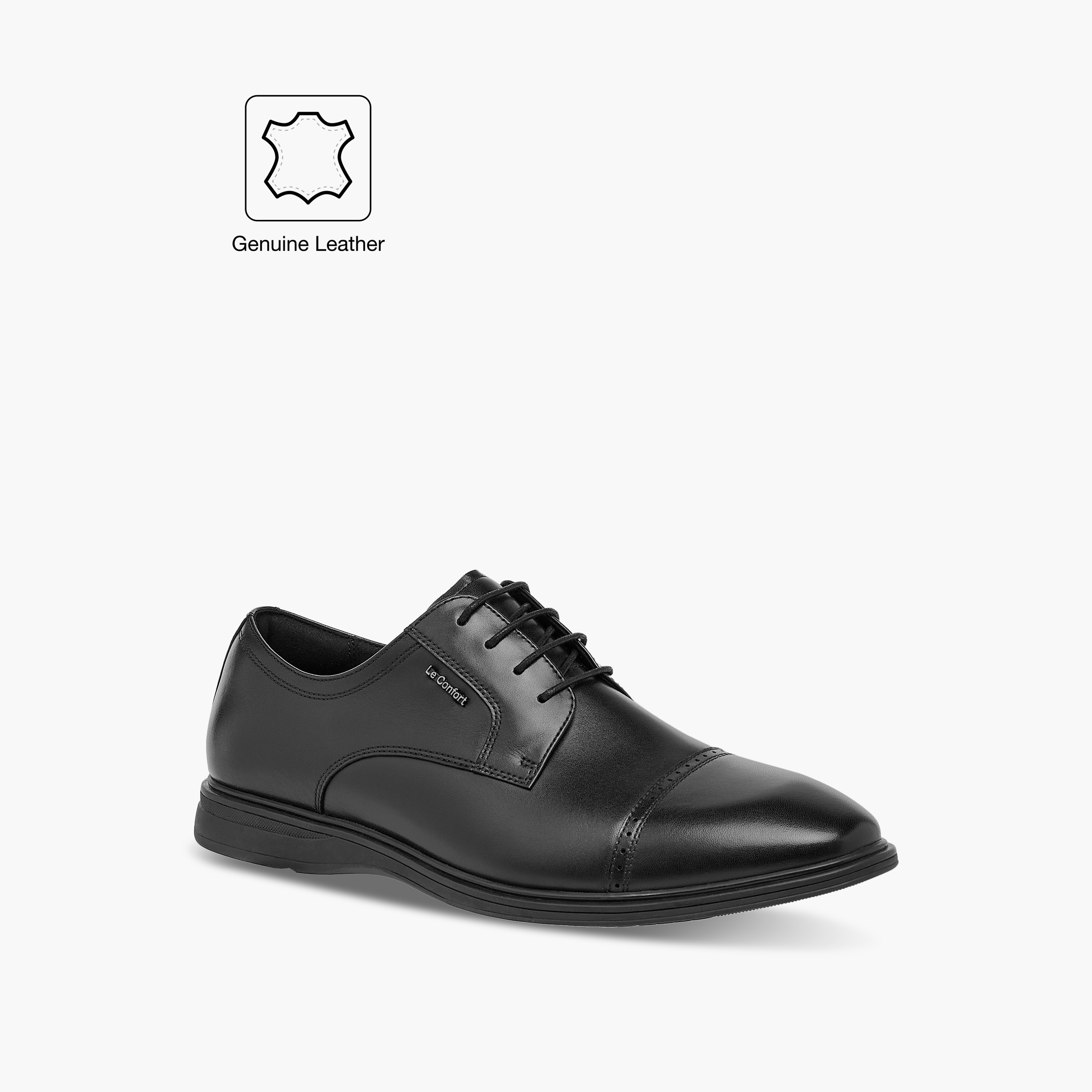 Le Confort Leather Solid Lace-Up Derby Shoes-men-shoes-formalshoes-image-4