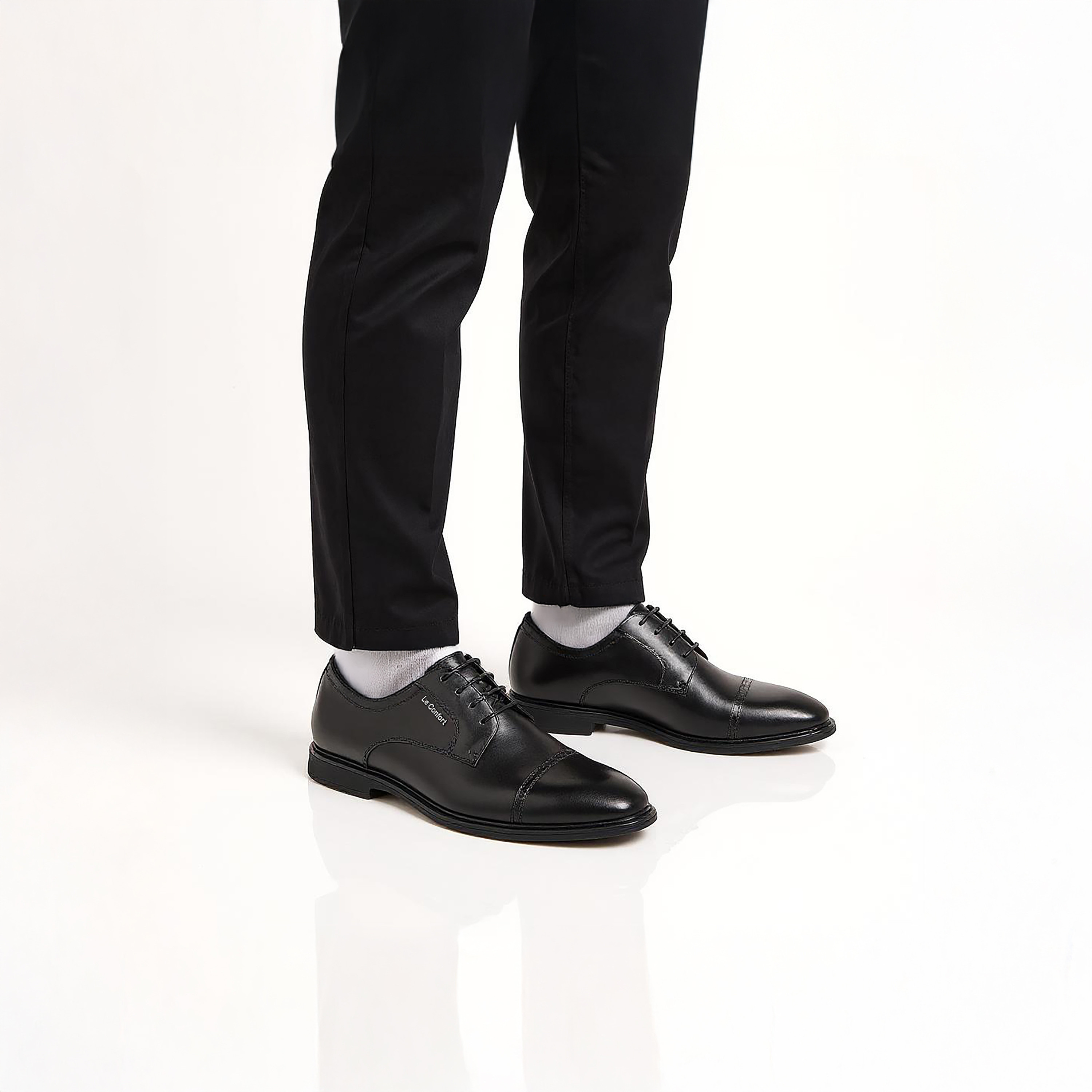 Le Confort Leather Solid Lace-Up Derby Shoes-men-shoes-formalshoes-image-2
