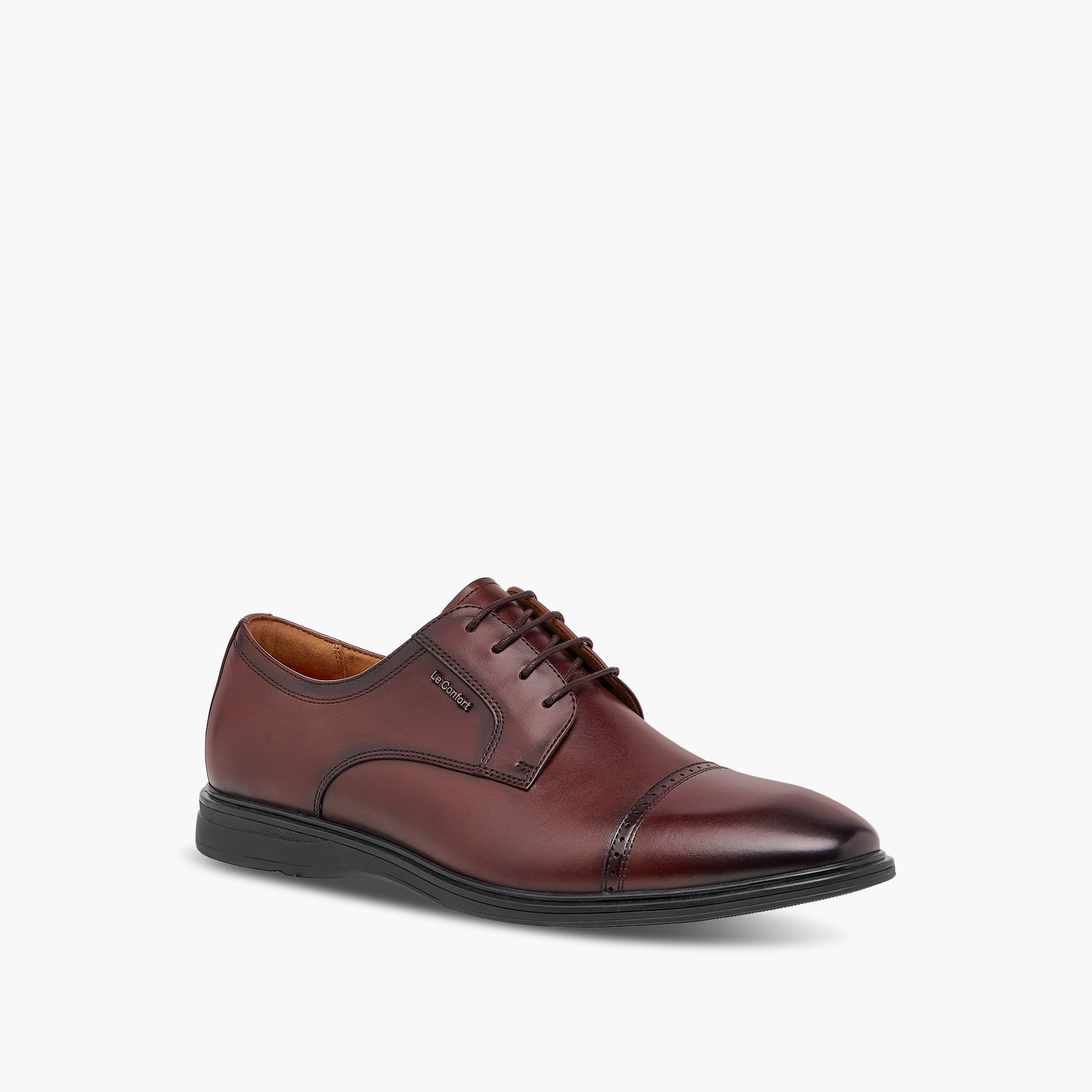 Le Confort Leather Solid Lace-Up Derby Shoes-men-shoes-formalshoes-image-2