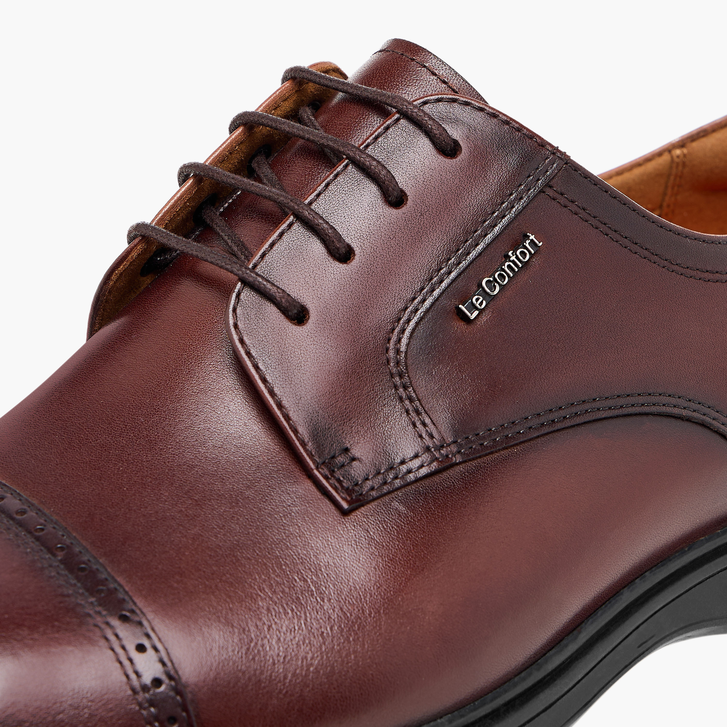 Le Confort Leather Solid Lace-Up Derby Shoes-men-shoes-formalshoes-image-4
