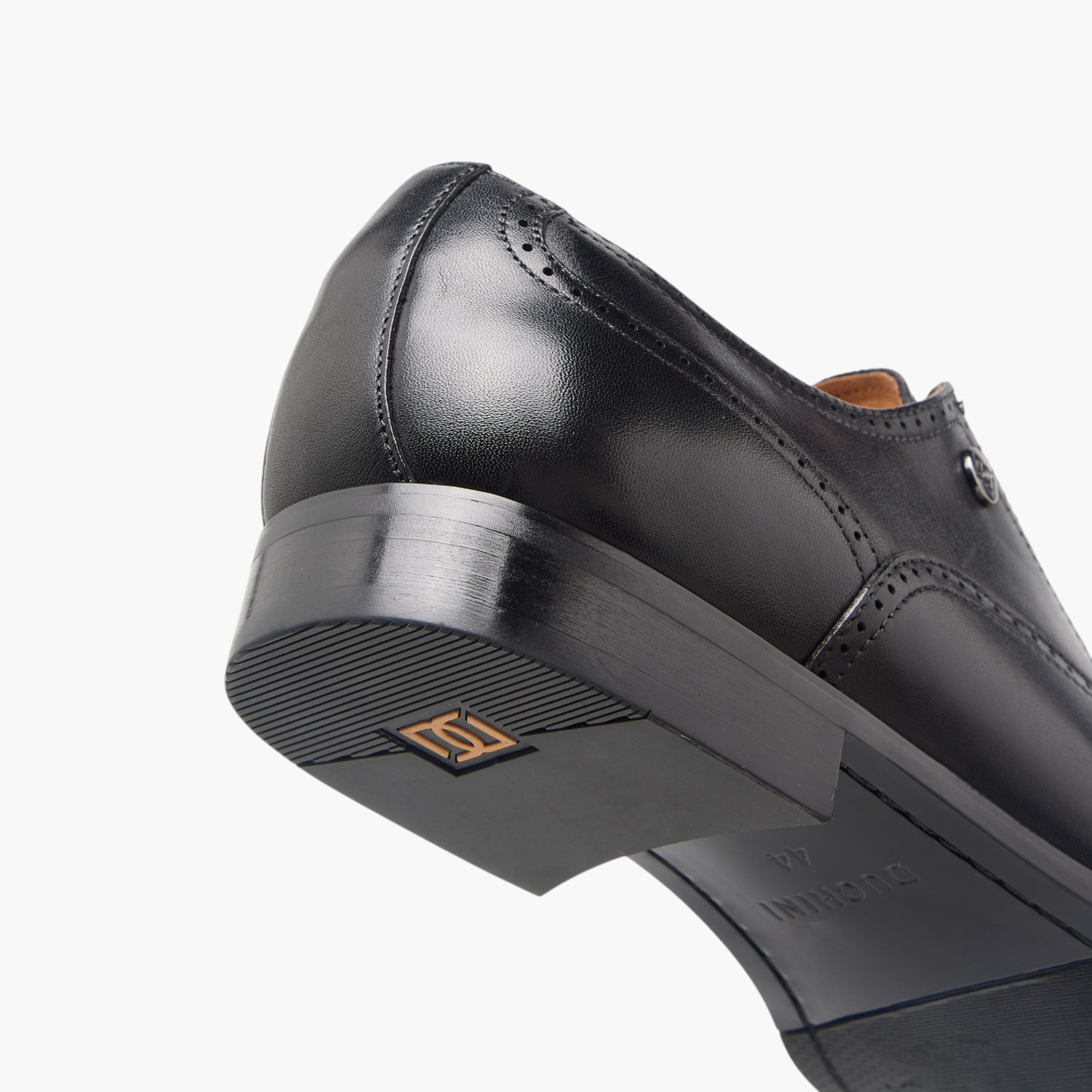 Duchini Men's Leather Perforated Derby Shoes with Lace-Up Closure-men-shoes-formalshoes-image-5