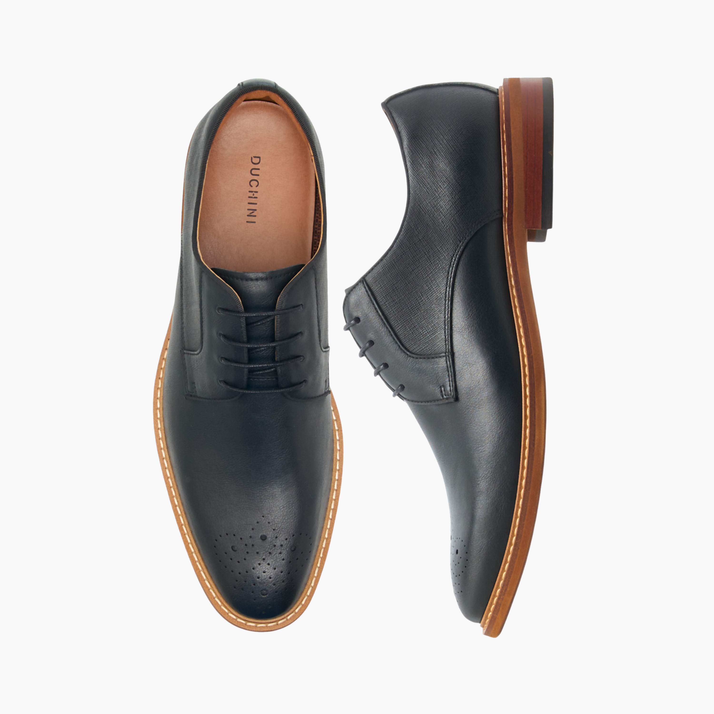 حذاء ديربي سادة برباط إغلاق للرجال من دوتشيني-men-shoes-formalshoes-image-1