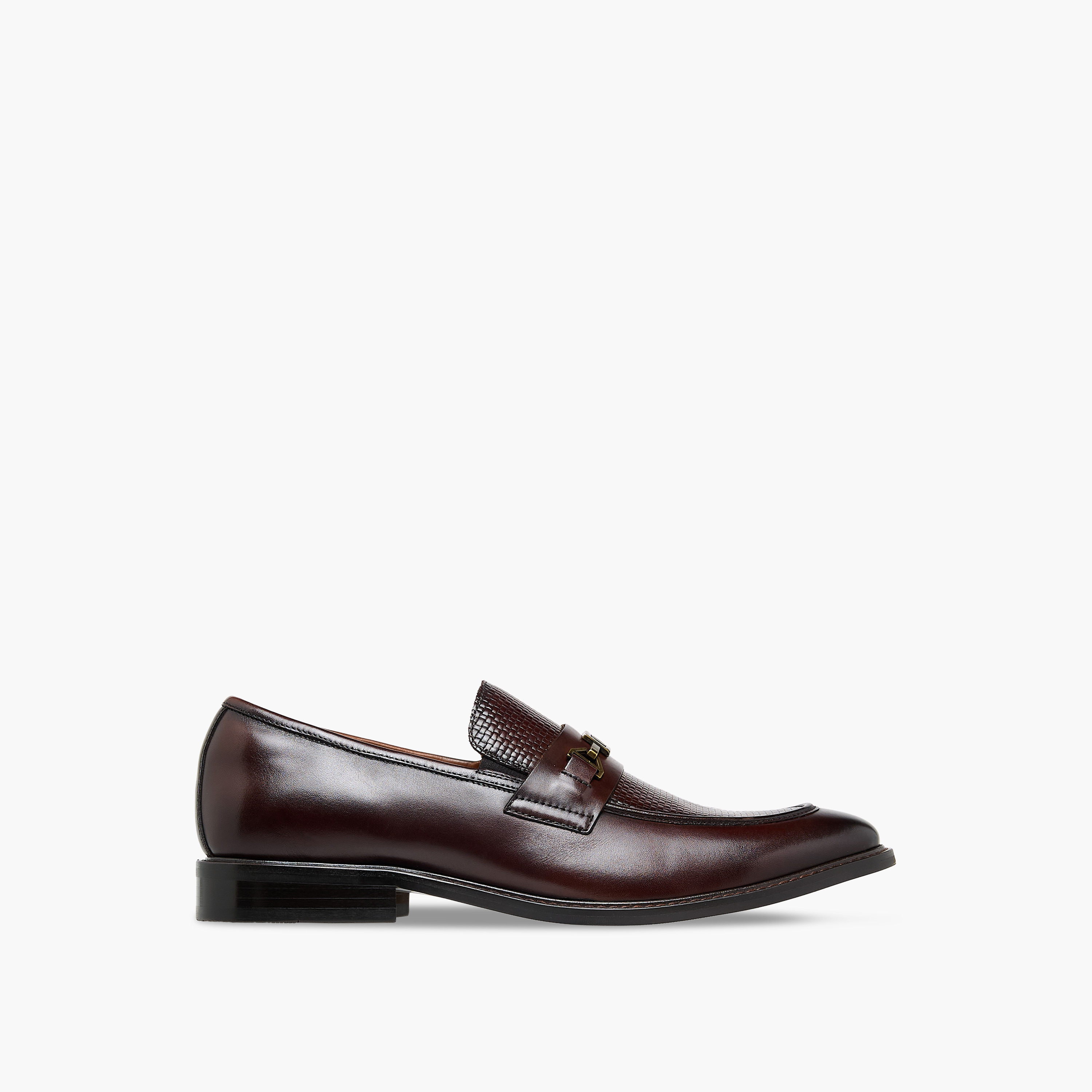 Duchini Men Buckle Accent Slip-On Leather Loafers-men-shoes-loafersandmoccasins-image-3