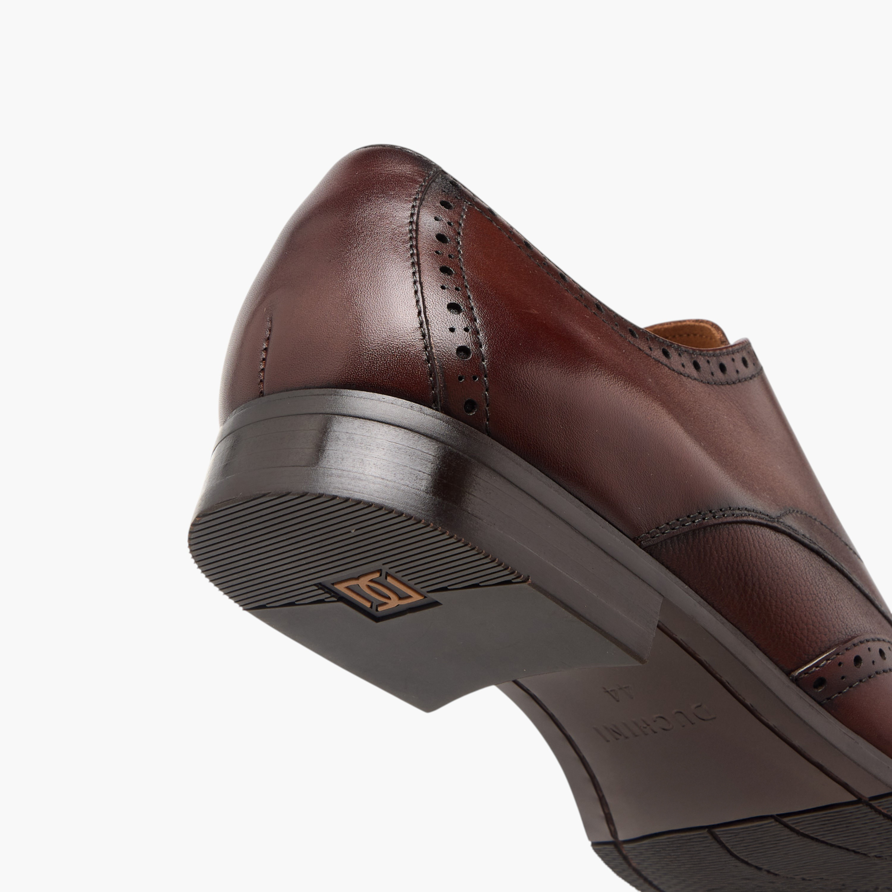 Duchini Men's Leather Perforated Derby Shoes with Lace-Up Closure-men-shoes-formalshoes-image-5