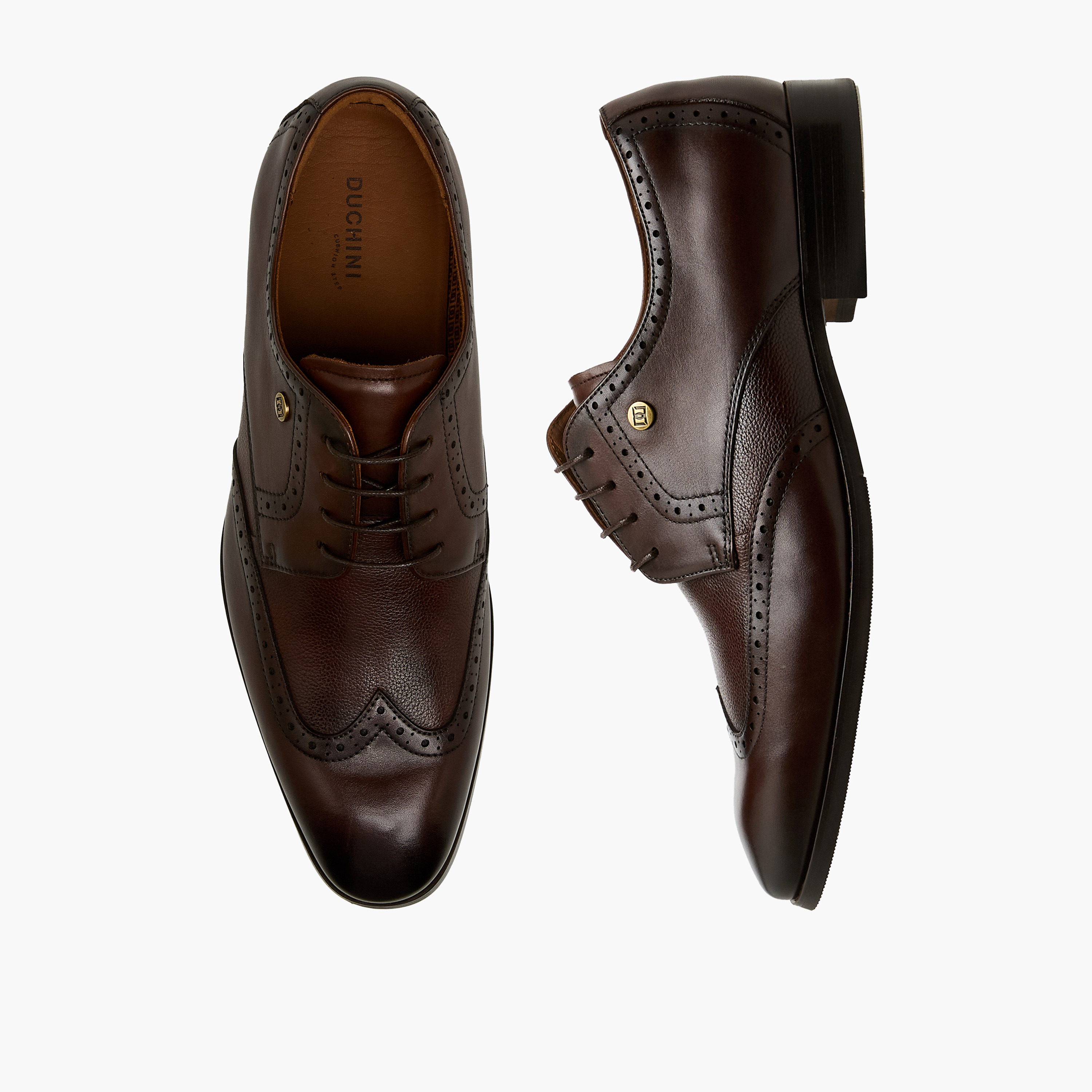 Duchini Men Genuine Leather Lace-Up Derby Shoes-men-shoes-formalshoes-image-1