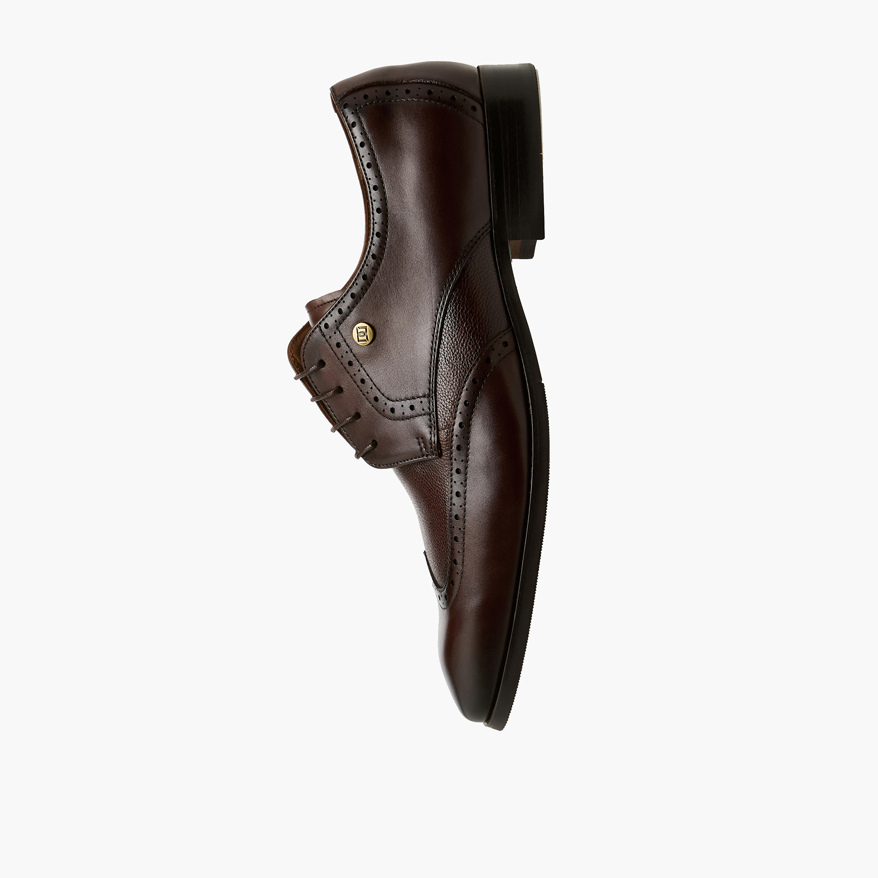 Duchini Men Genuine Leather Lace-Up Derby Shoes-men-shoes-formalshoes-image-5