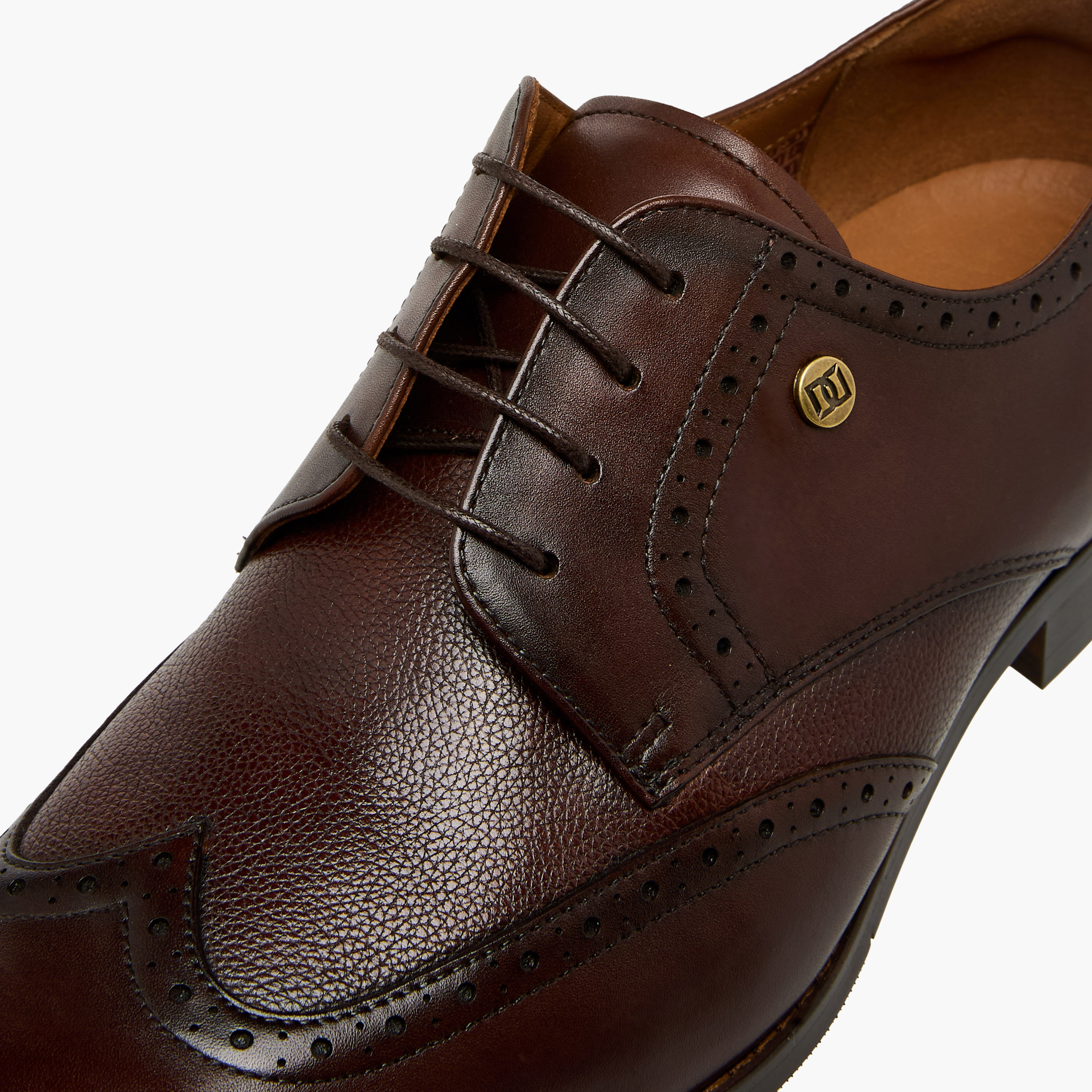 Duchini Men Genuine Leather Lace-Up Derby Shoes-men-shoes-formalshoes-image-4