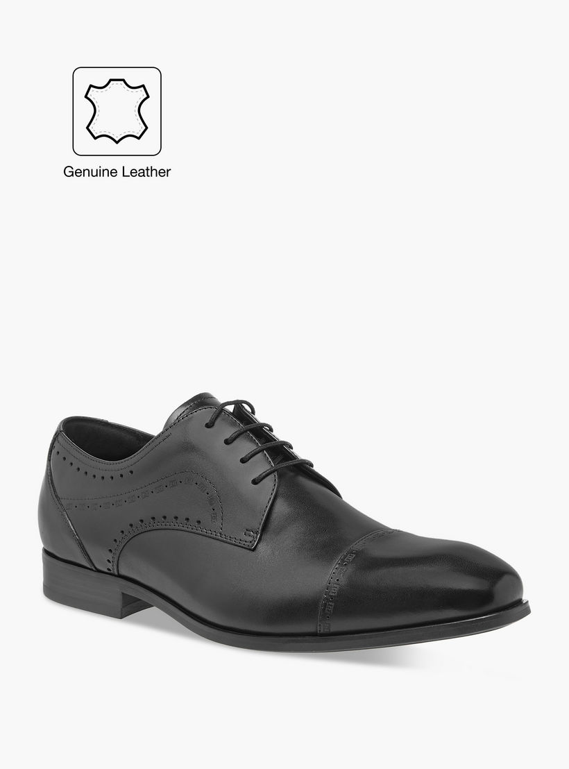 حذاء ديربي جلد بتفاصيل مفرغة ورباط للرجال من دوتشيني-men-shoes-formalshoes-image-2