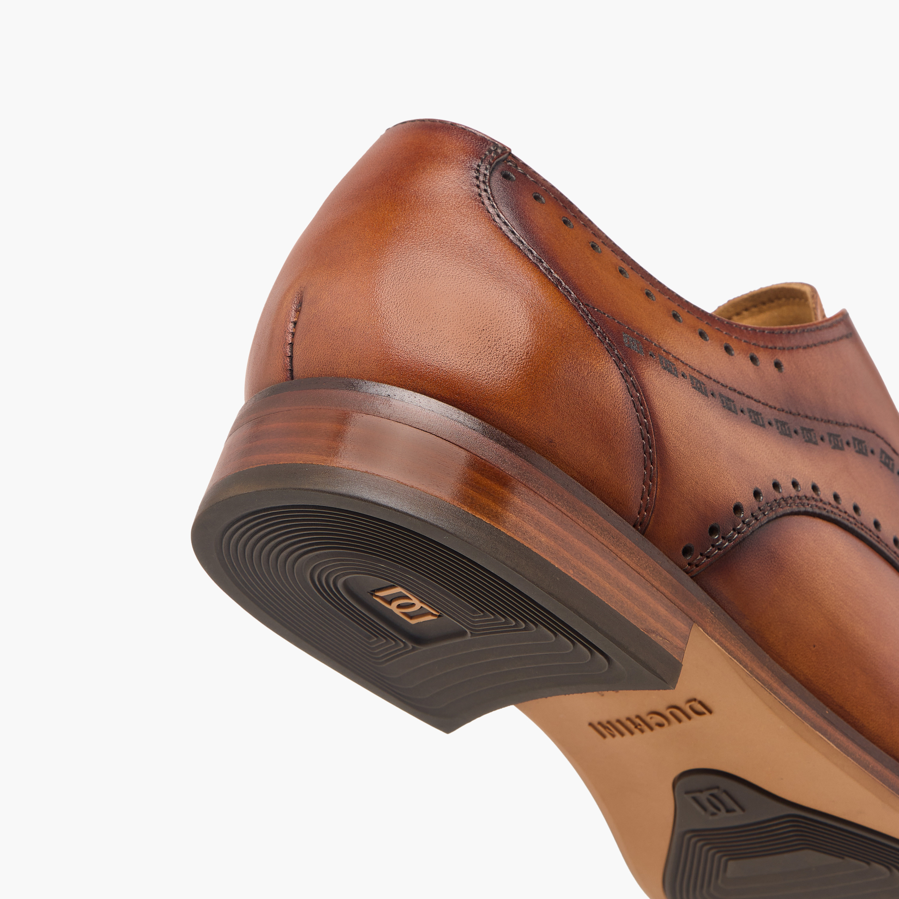 Duchini Men's Leather Cutout Detail Derby Shoes with Lace-Up Closure-men-shoes-formalshoes-image-5
