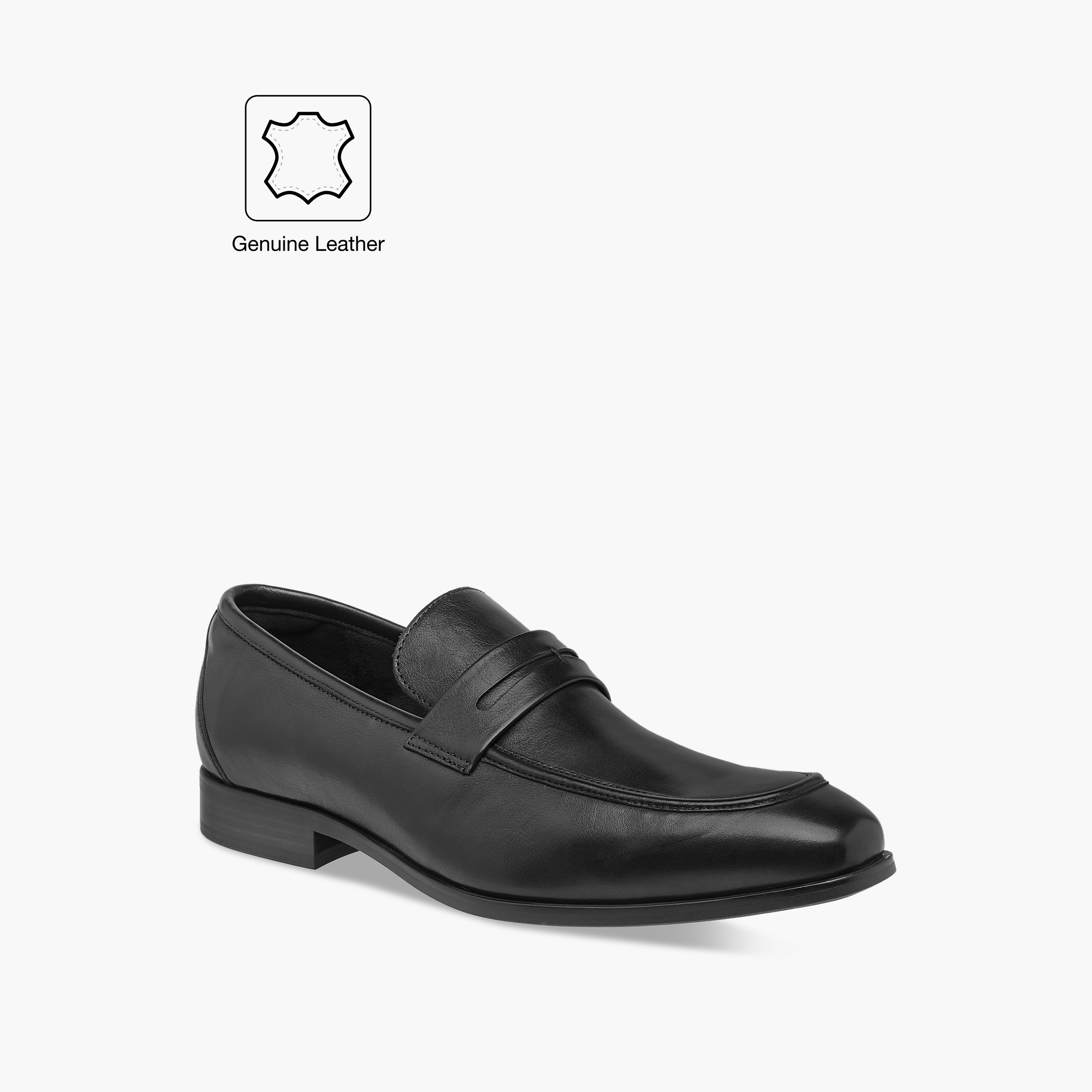 Duchini Men's Leather Solid Slip-On Loafers-men-shoes-loafersandmoccasins-image-2