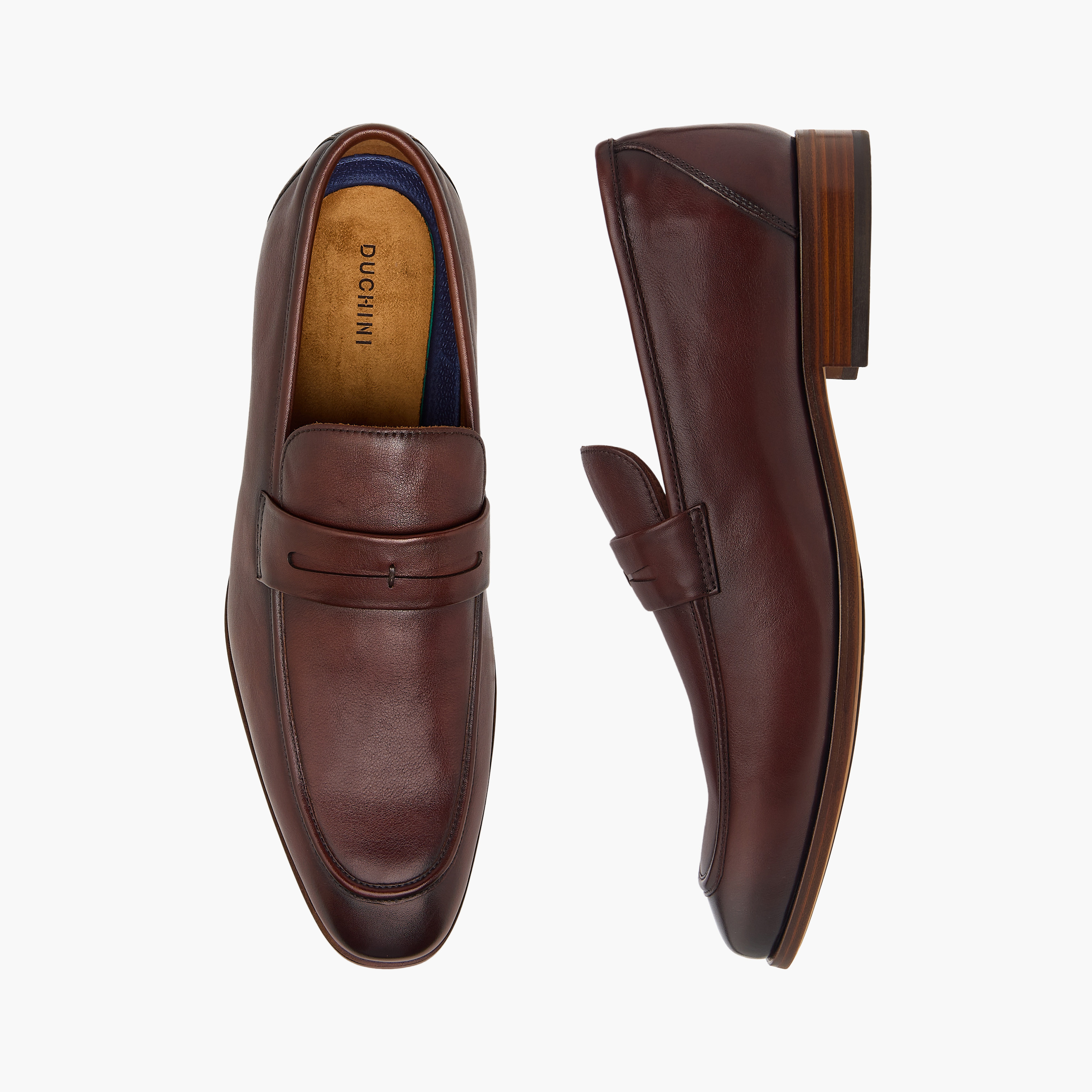 Duchini Men's Leather Solid Slip-On Loafers-men-shoes-loafersandmoccasins-image-1