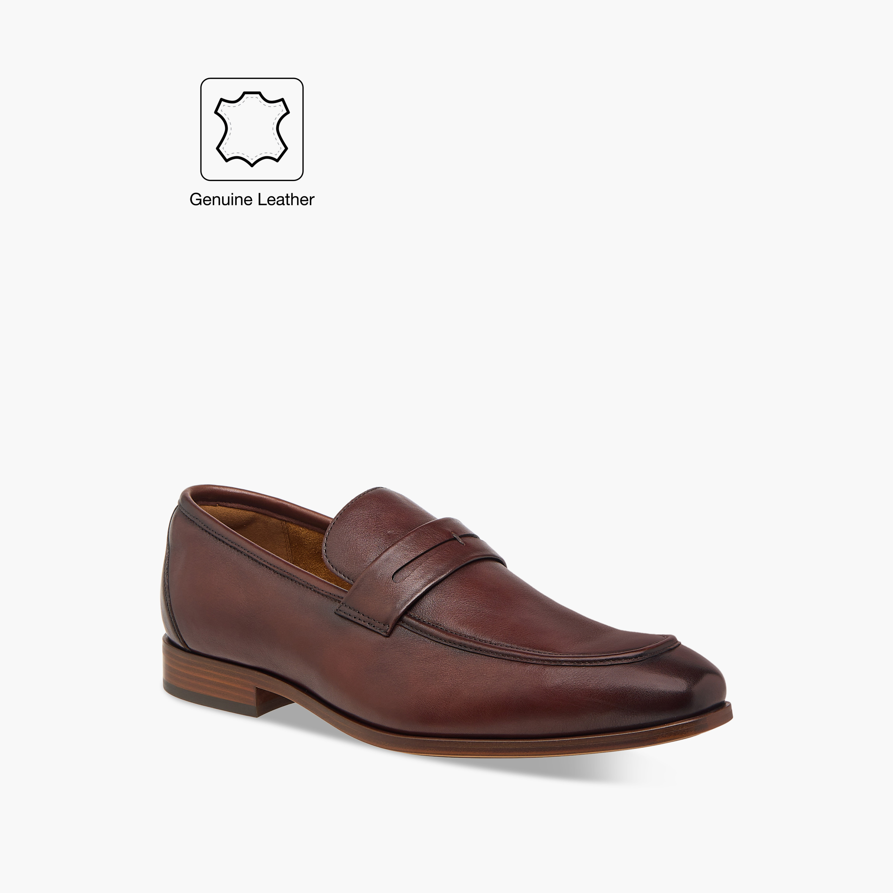 Duchini Men's Leather Solid Slip-On Loafers-men-shoes-loafersandmoccasins-image-2