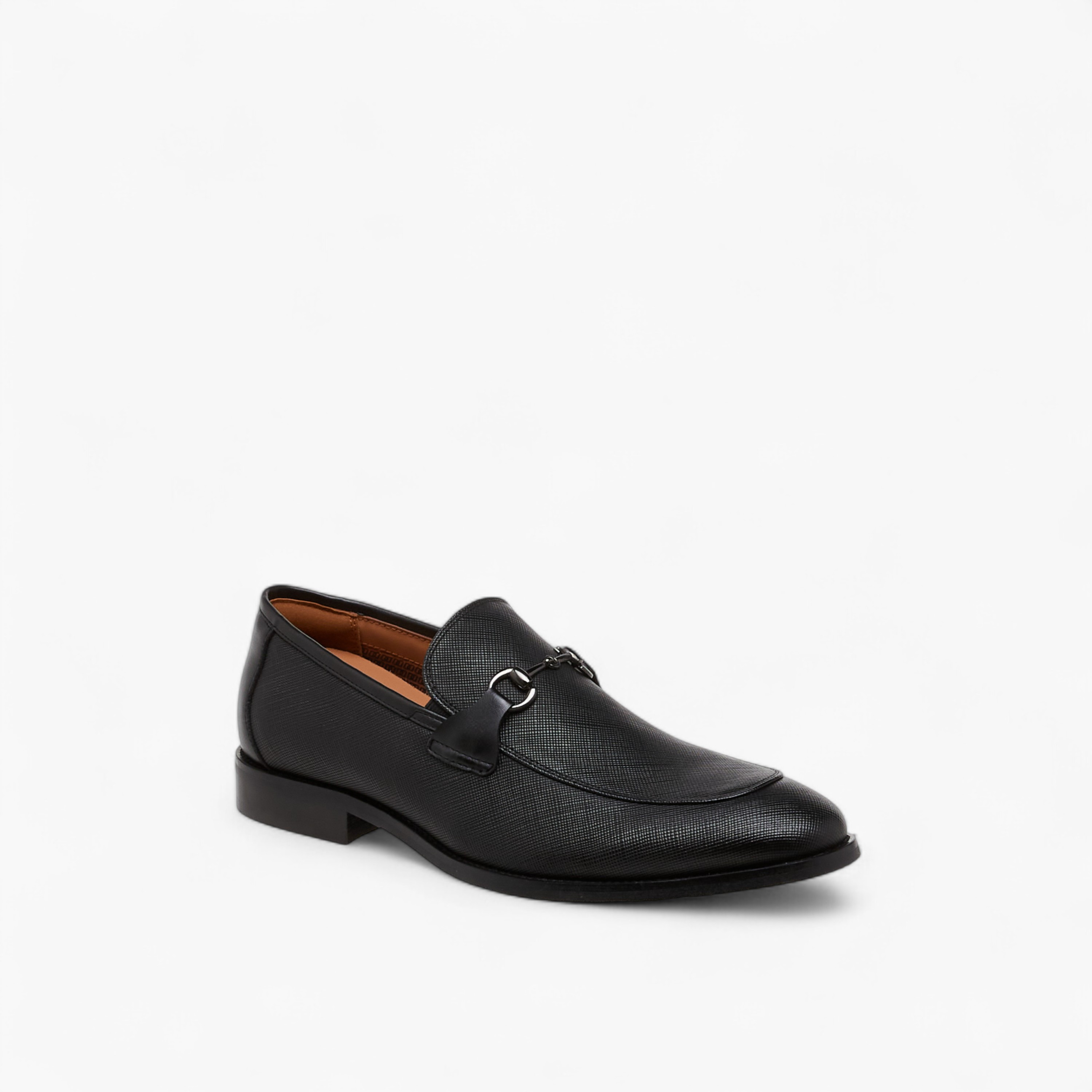 Duchini Men Metal Accent Leather Loafers-men-shoes-loafersandmoccasins-image-2