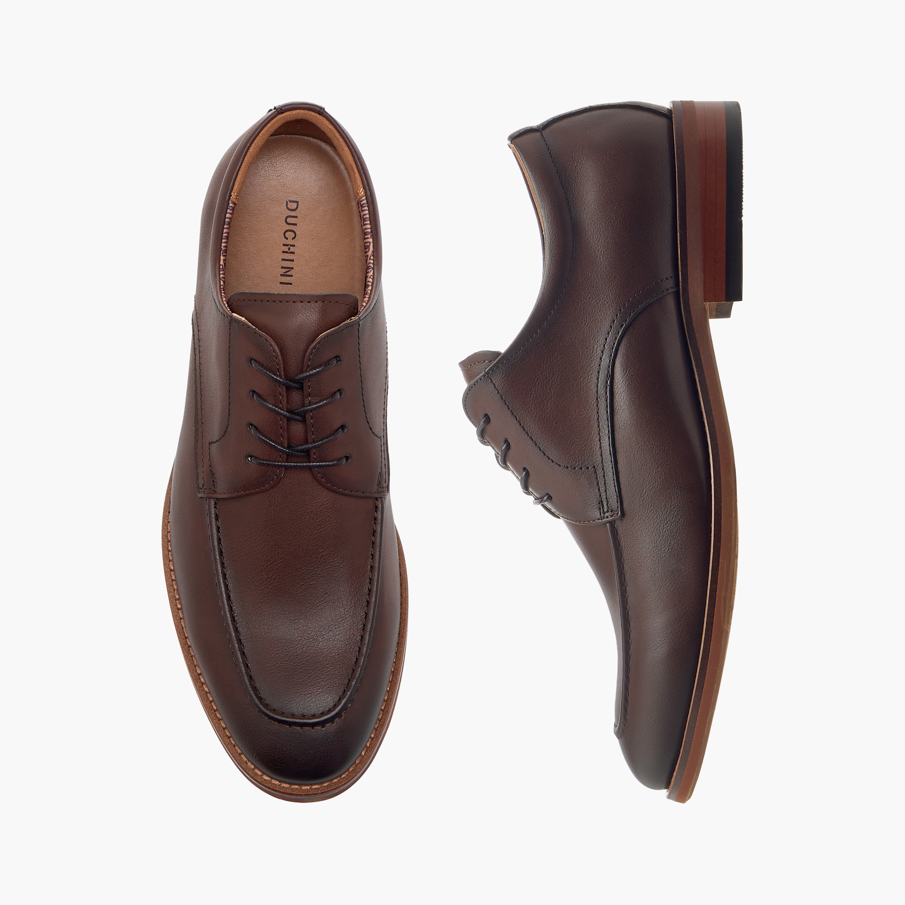 Duchini Men's Solid Derby Shoes with Lace-Up Closure-men-shoes-formalshoes-image-1