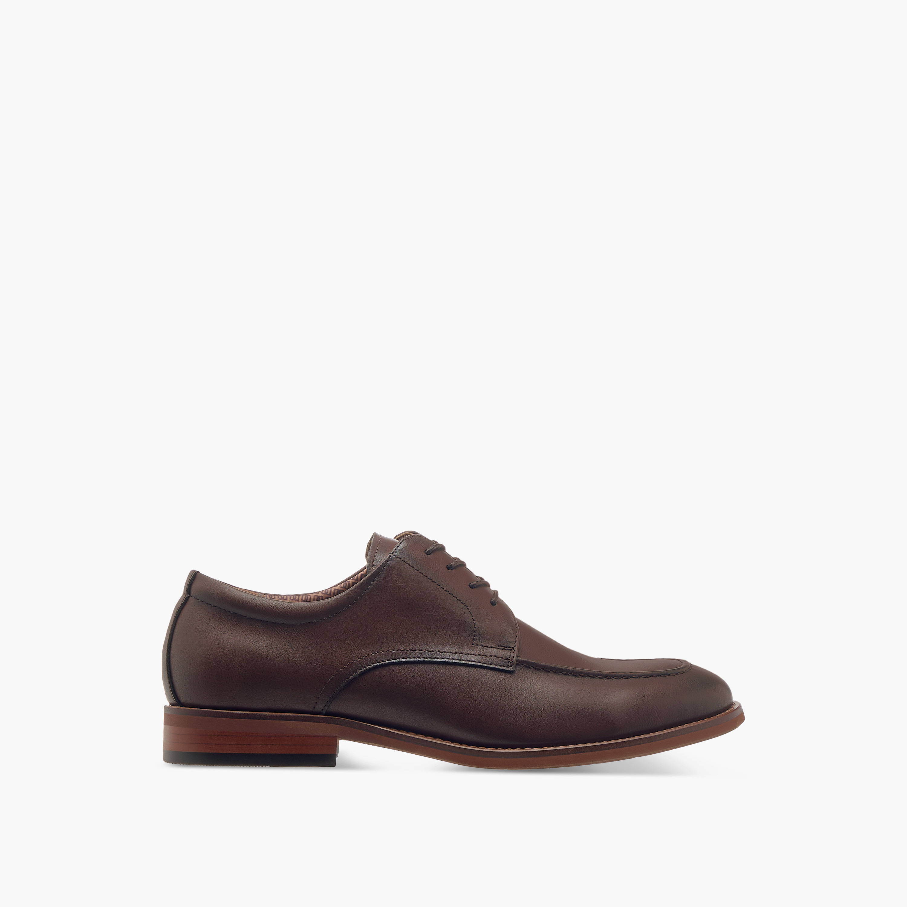 Duchini Men's Solid Derby Shoes with Lace-Up Closure-men-shoes-formalshoes-image-3