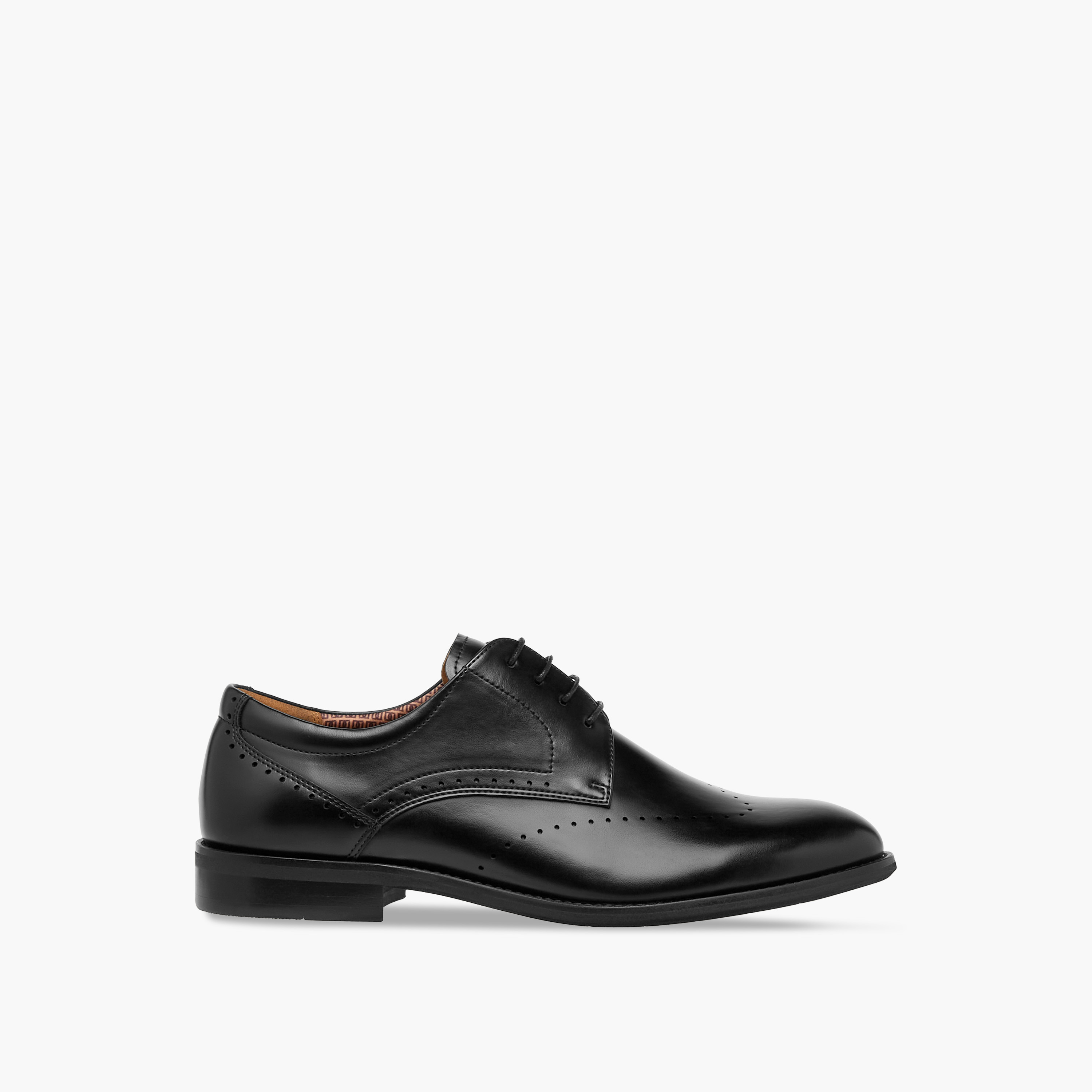 Duchini Men's Cutout Detail Lace-Up Derby Shoes-men-shoes-formalshoes-image-3