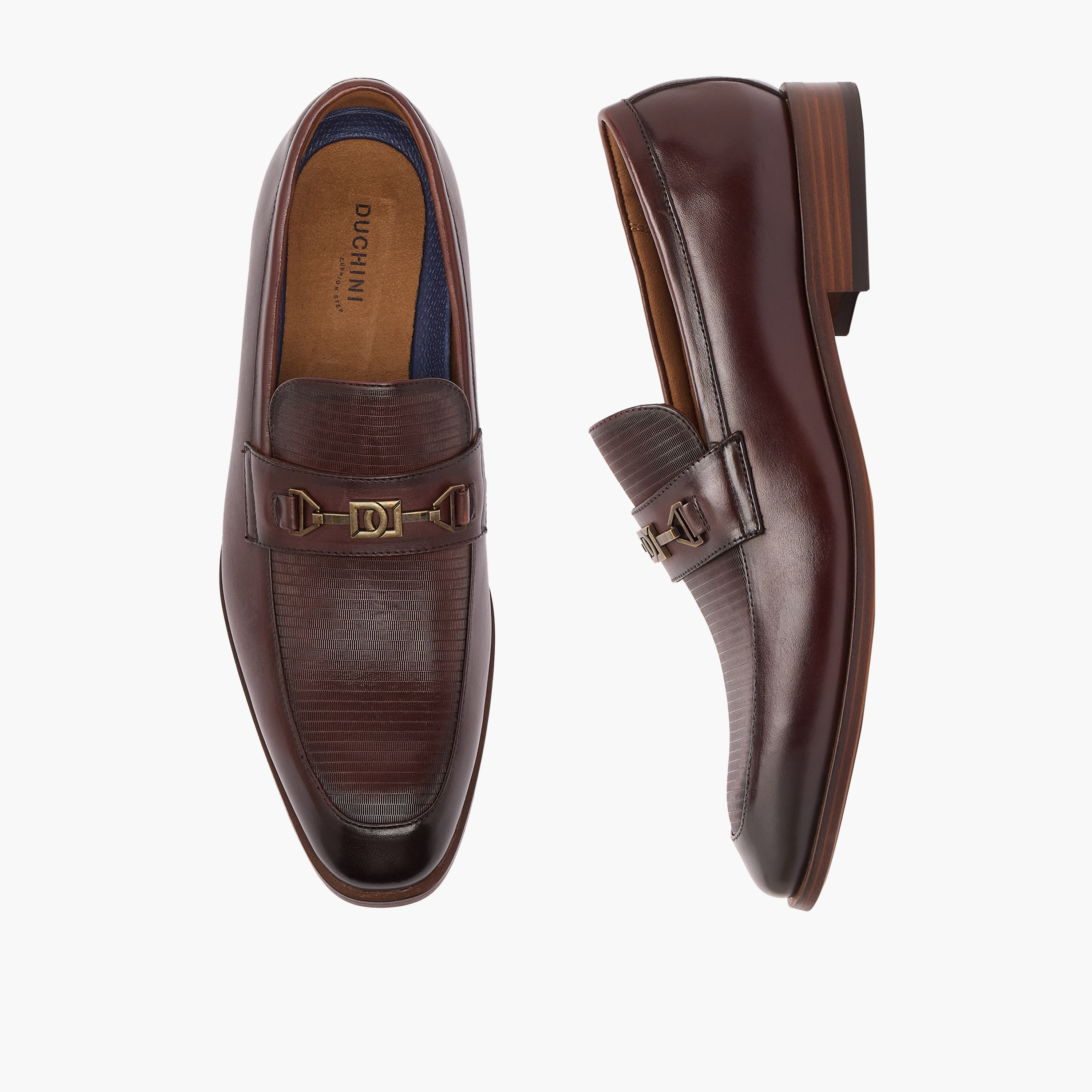 Duchini Men Leather Slip-On Loafers-men-shoes-formalshoes-image-1