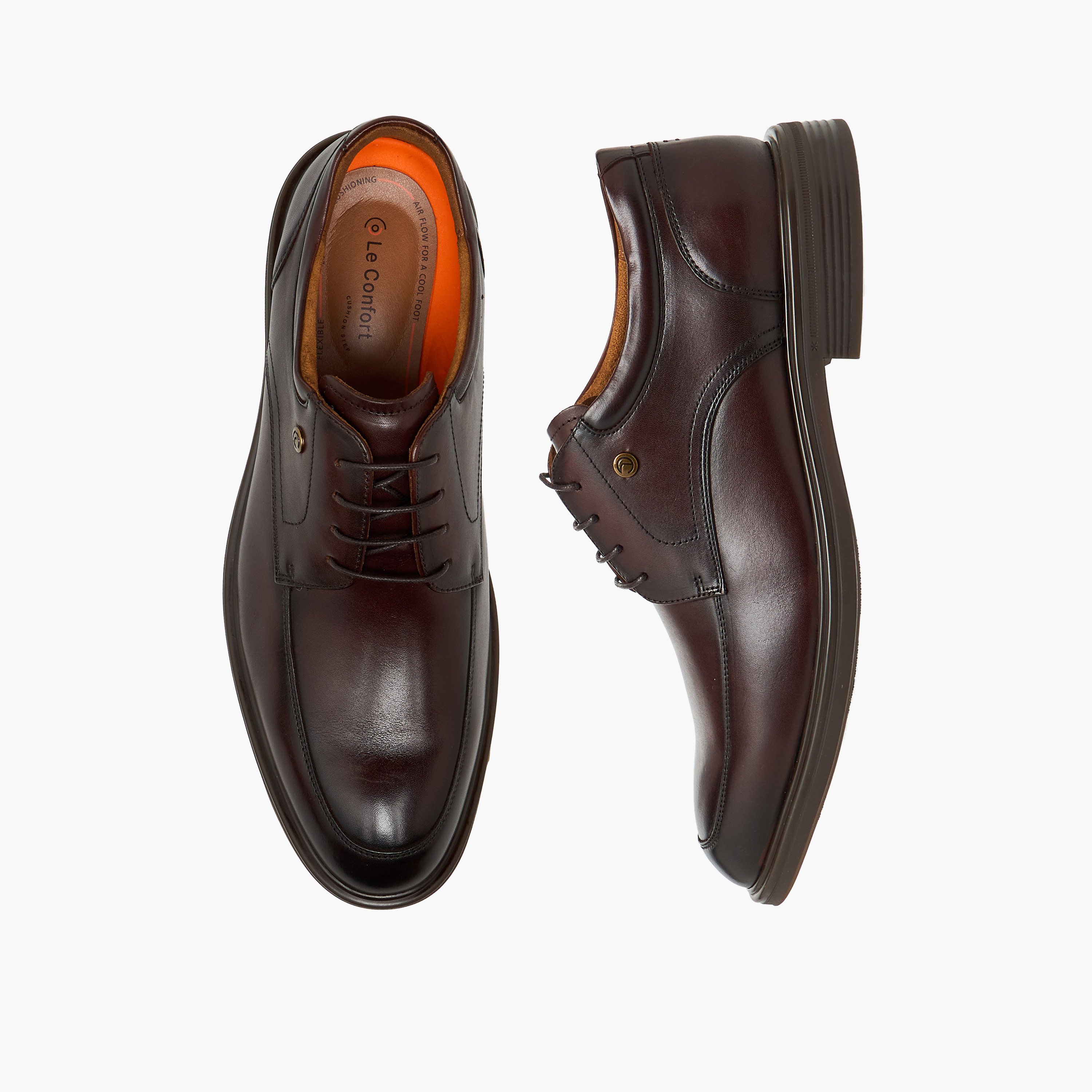 Le Confort Men Lace-Up Leather Derby Shoes-men-shoes-formalshoes-image-1