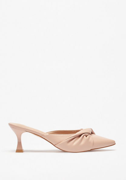 Celeste Women's Knot Detail Slip-On Shoes with Stiletto Heels