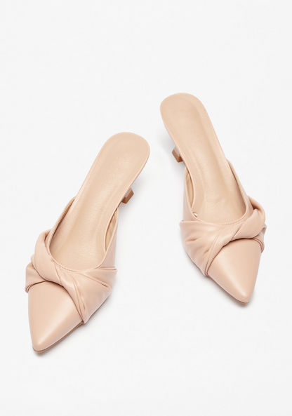 Celeste Women's Knot Detail Slip-On Shoes with Stiletto Heels
