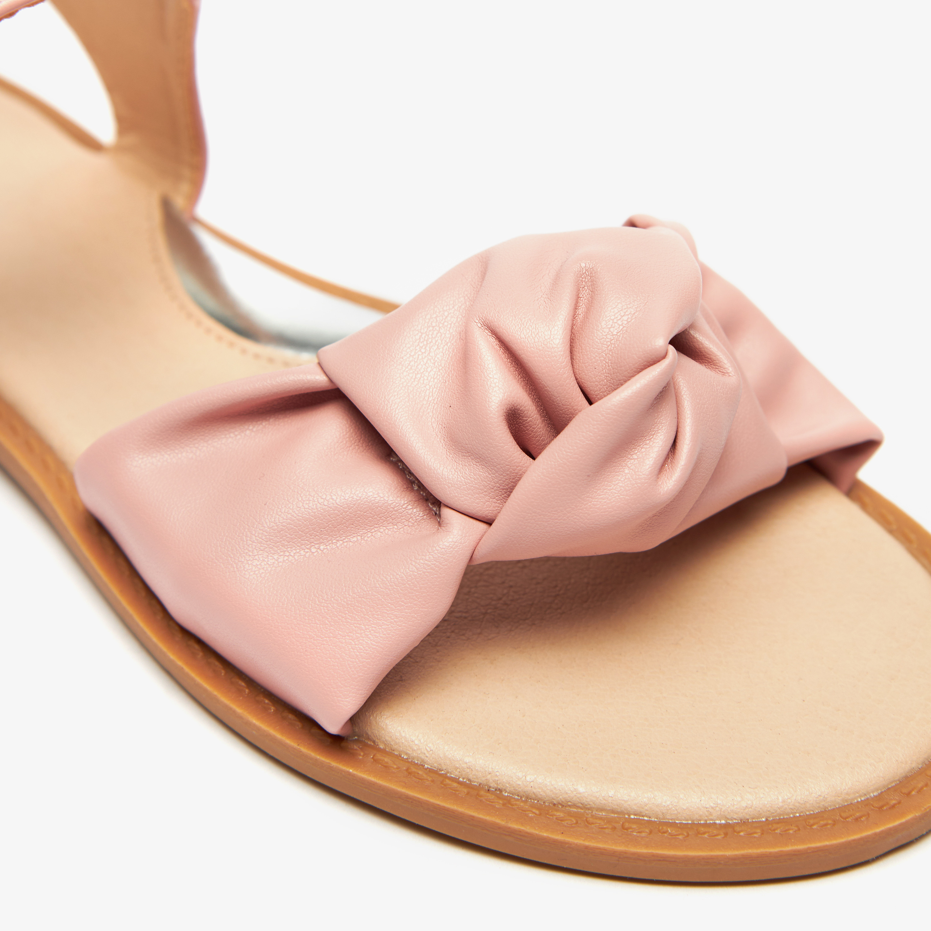 Knot Detail Sandals with Hook and Loop Closure-girls-shoes-sandals-image-10