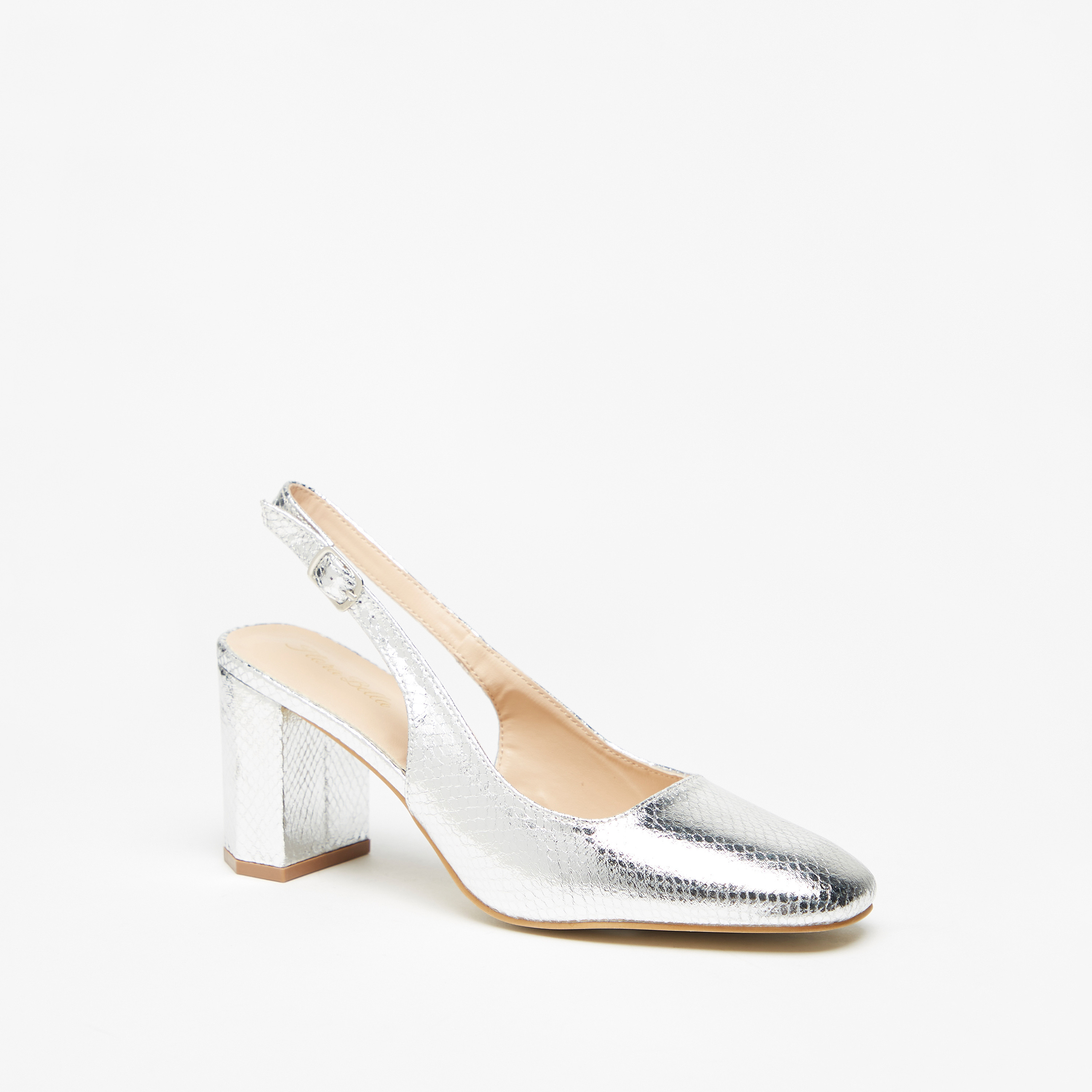 Silver sling back sales shoes