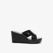 Celeste Women's Textured Cross Strap Slip-On Sandals with Wedge Heels-Women%27s Heel Sandals-thumbnailMobile-3