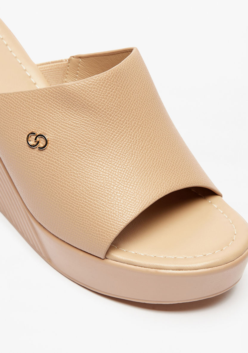 Celeste Women's Textured Slip-On Sandals with Wedge Heels-Women%27s Heel Sandals-image-6