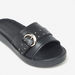 Le Confort Buckle Embellished Slide Sandals-Women%27s Flat Sandals-thumbnail-4