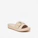 Le Confort Buckle Embellished Slide Sandals-Women%27s Flat Sandals-thumbnailMobile-0