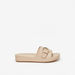 Le Confort Buckle Embellished Slide Sandals-Women%27s Flat Sandals-thumbnailMobile-2