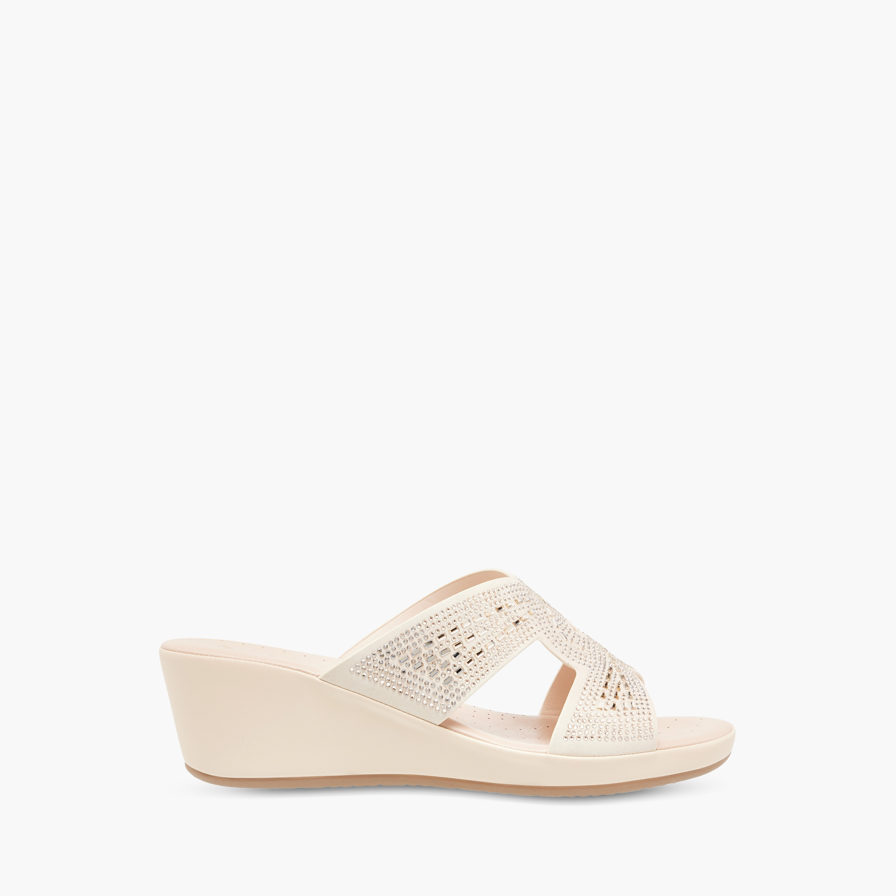 حذاء مريح مزين سهل الارتداء بكعب ويدج من لو كونفورت-women-shoes-sandals-heeled-image-3