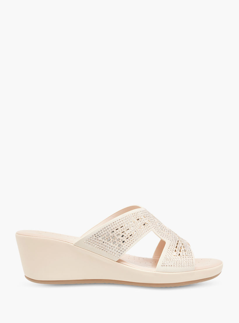 حذاء مريح مزين سهل الارتداء بكعب ويدج من لو كونفورت-women-shoes-sandals-heeled-image-3