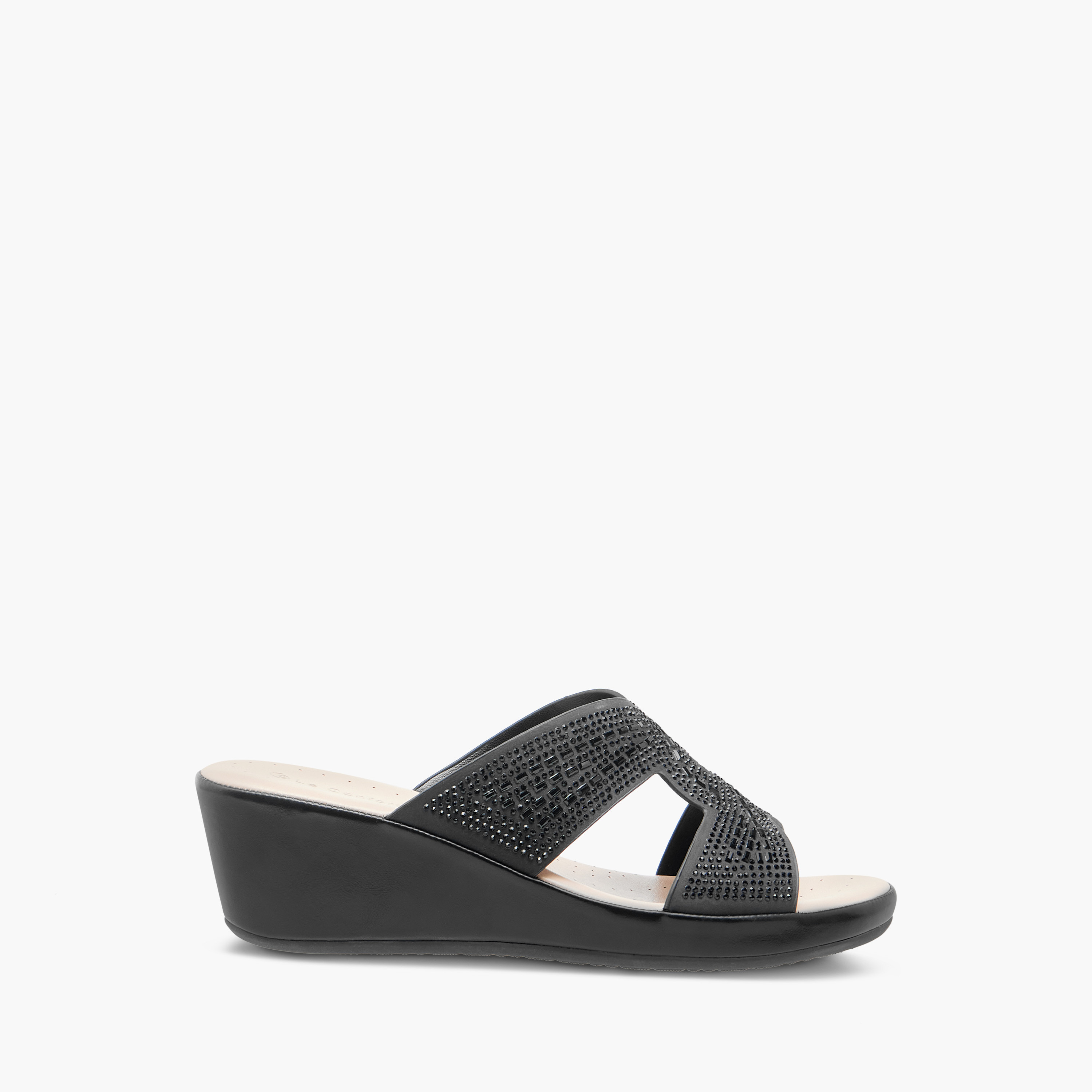 حذاء مريح مزين سهل الارتداء بكعب ويدج من لو كونفورت-women-shoes-sandals-heeled-image-3