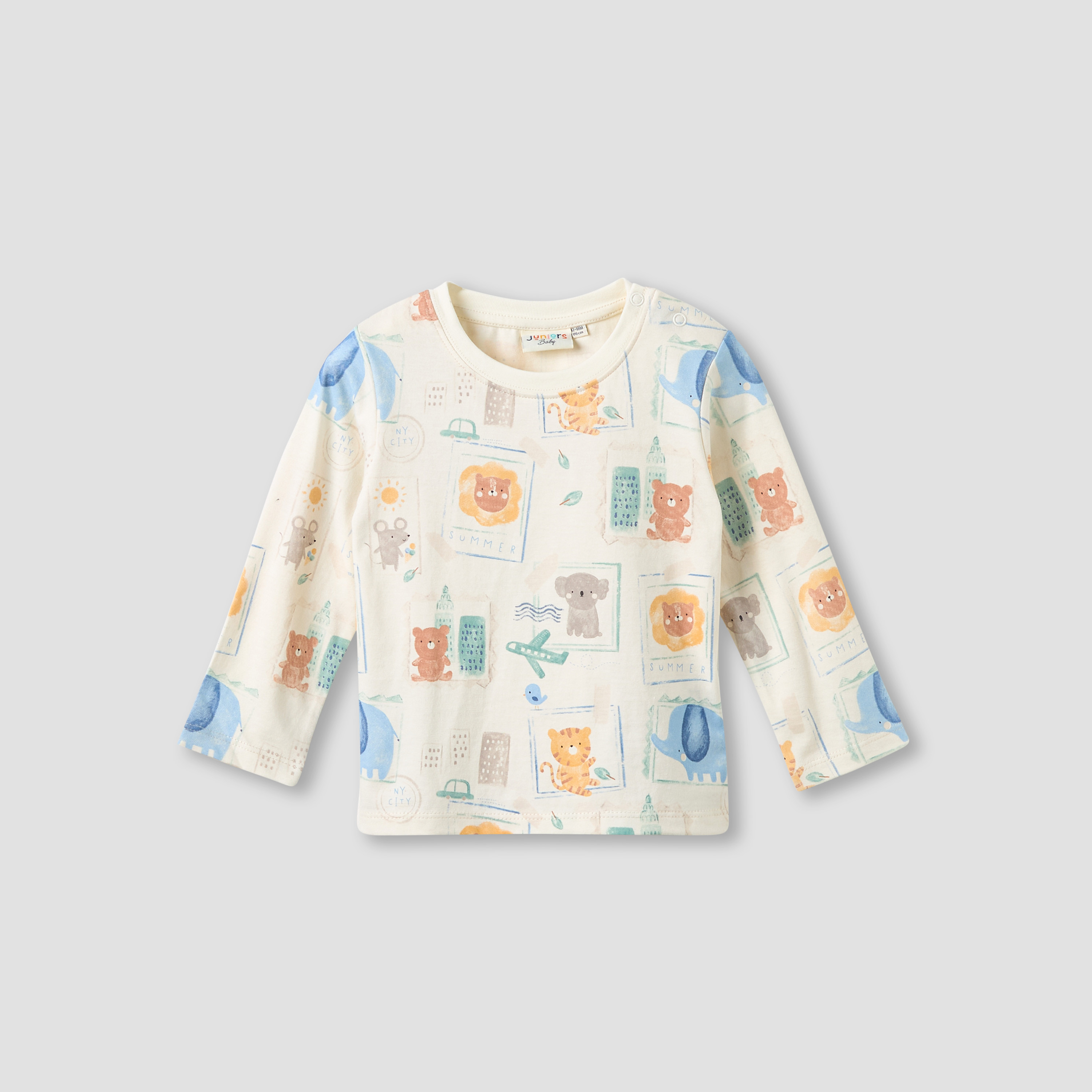 Pack of 3 Juniors Crew Neck Long Sleeves T-shirt with Assorted Print-baby-boys-clothing-multipacks-image-4