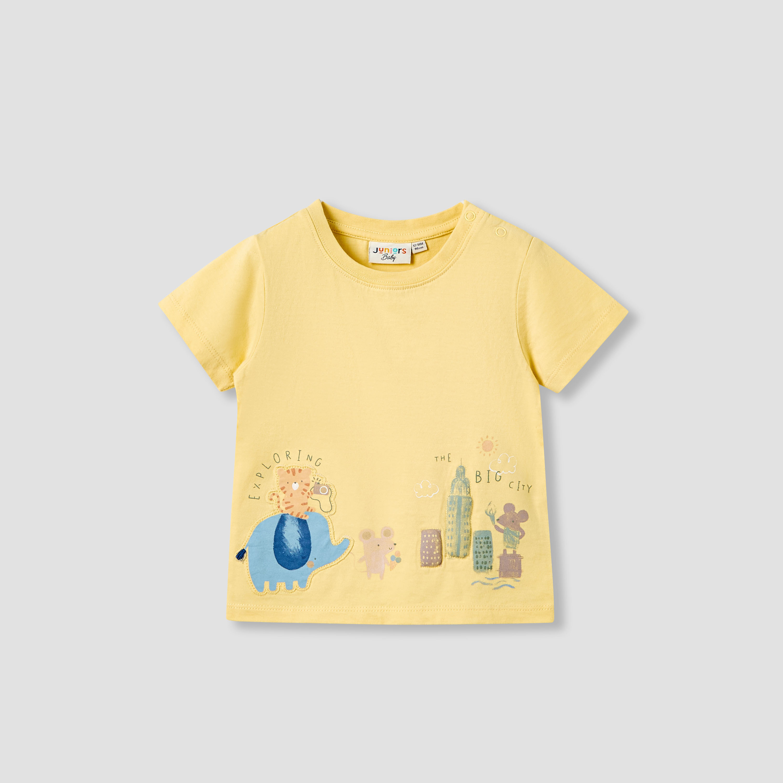 Juniors Boys Crew Neck T-shirt with Applique Accent - Cotton - Short Sleeves-baby-boys-clothing-multipacks-image-2