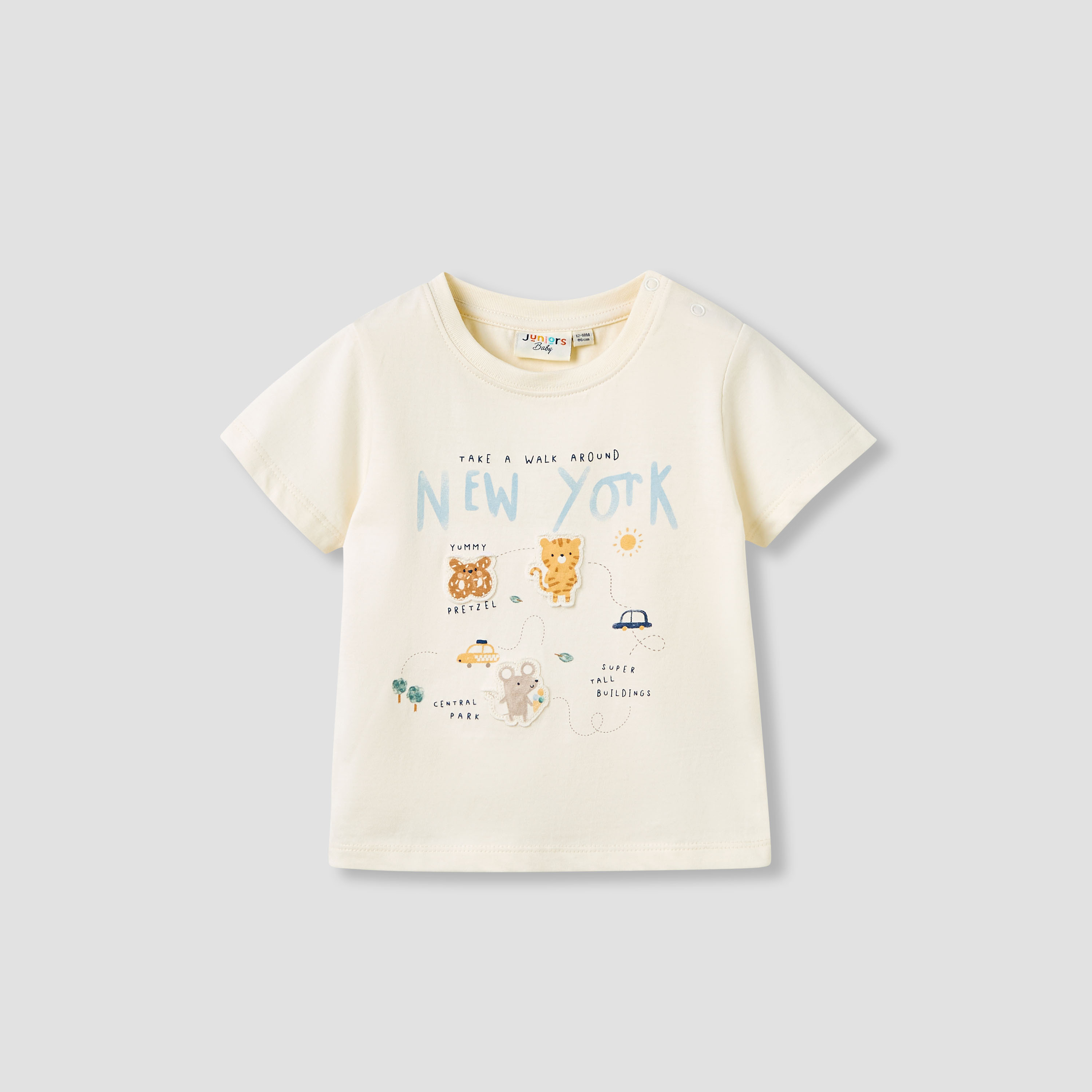 Juniors Boys Crew Neck T-shirt with Applique Accent - Cotton - Short Sleeves-baby-boys-clothing-multipacks-image-3