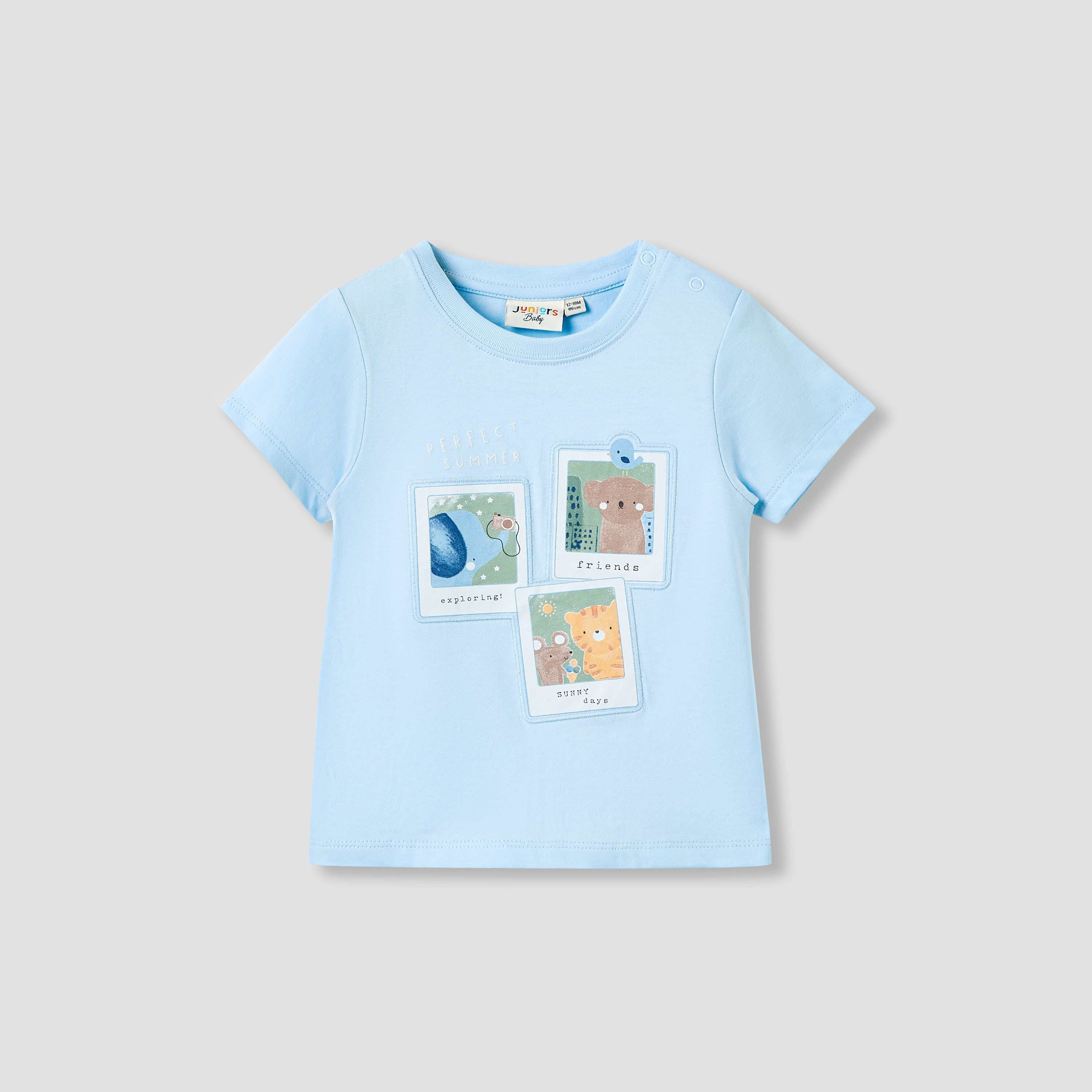 Juniors Boys Crew Neck T-shirt with Applique Accent - Cotton - Short Sleeves-baby-boys-clothing-multipacks-image-4