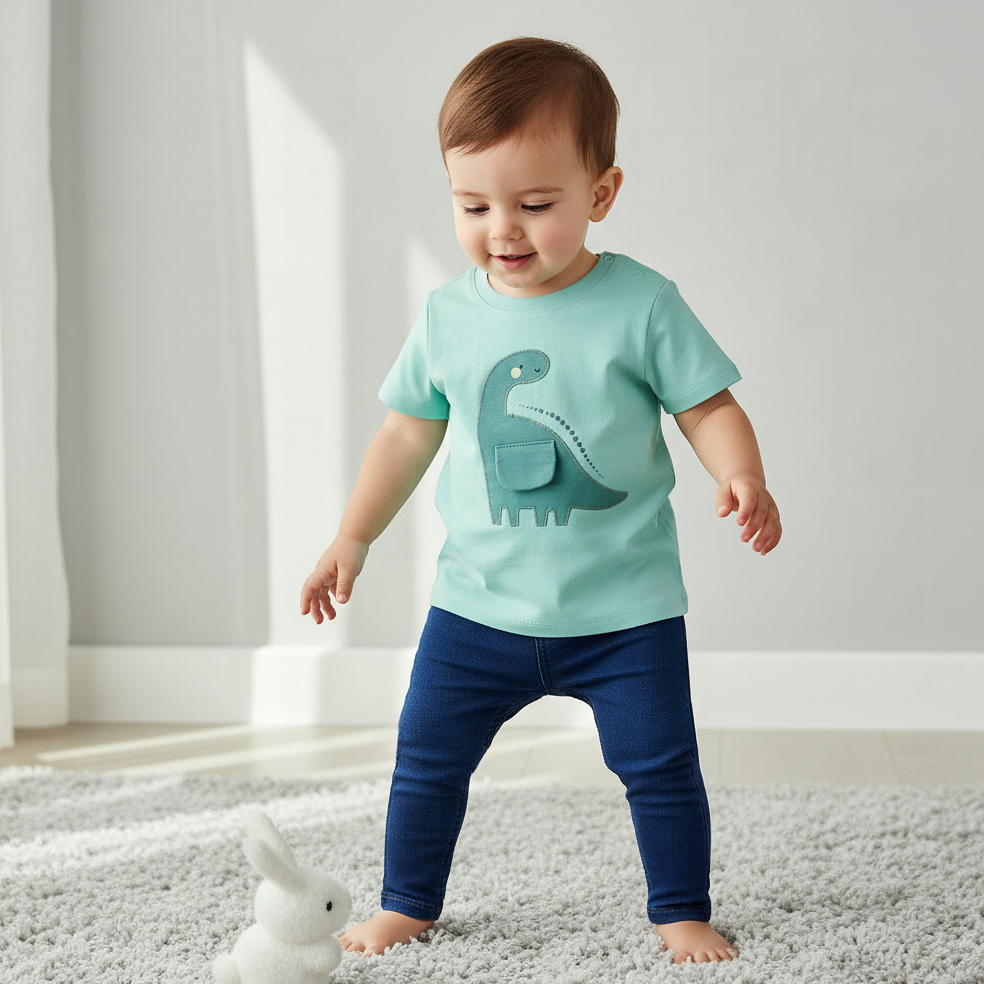 Set of 3 Juniors Crew Neck Short Sleeve T-shirt with Graphic Print-baby-boys-clothing-tshirtsandpolos-image-2