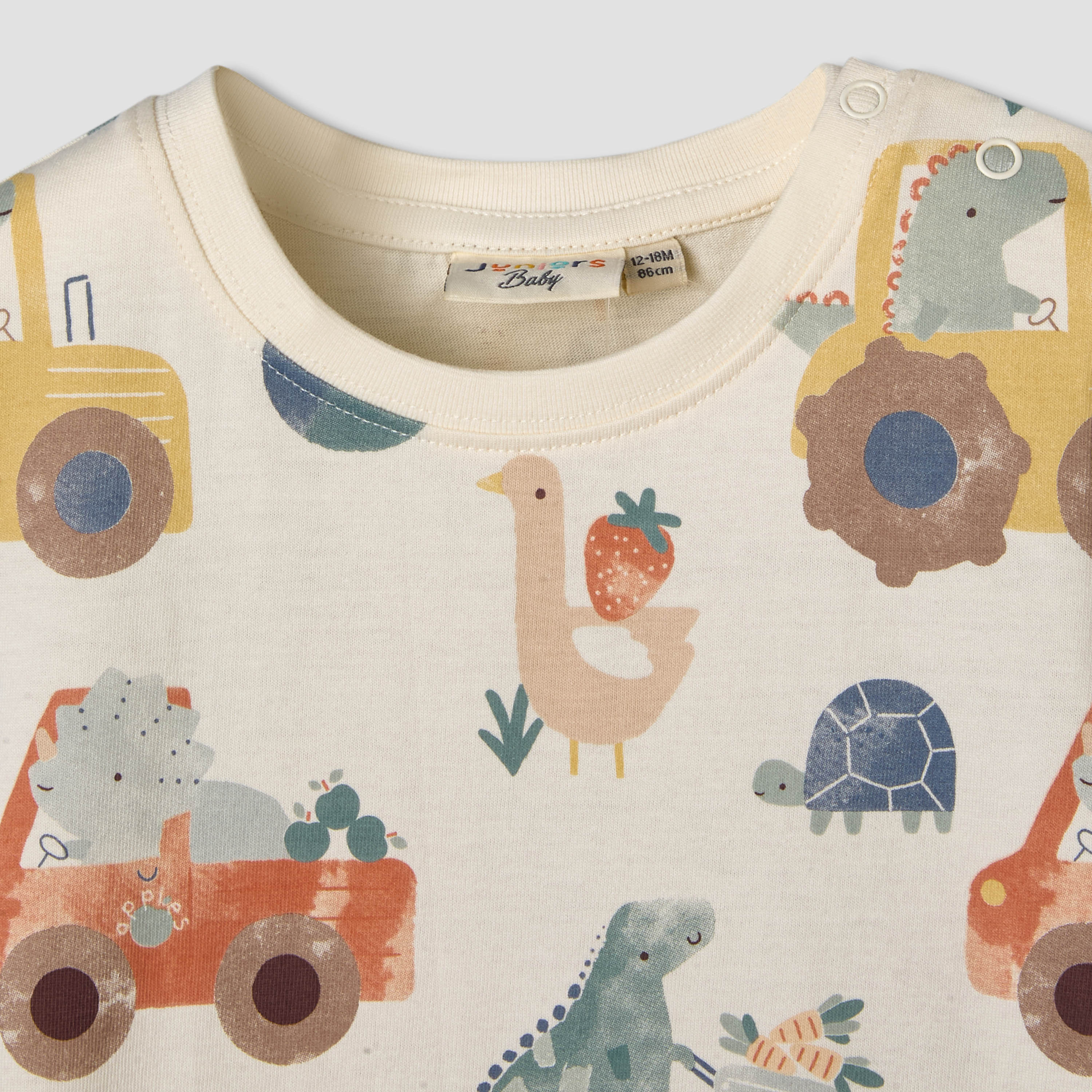Pack of 3 Juniors Crew Neck Short Sleeves T-shirt with Fun Print-baby-boys-clothing-tshirtsandpolos-image-6
