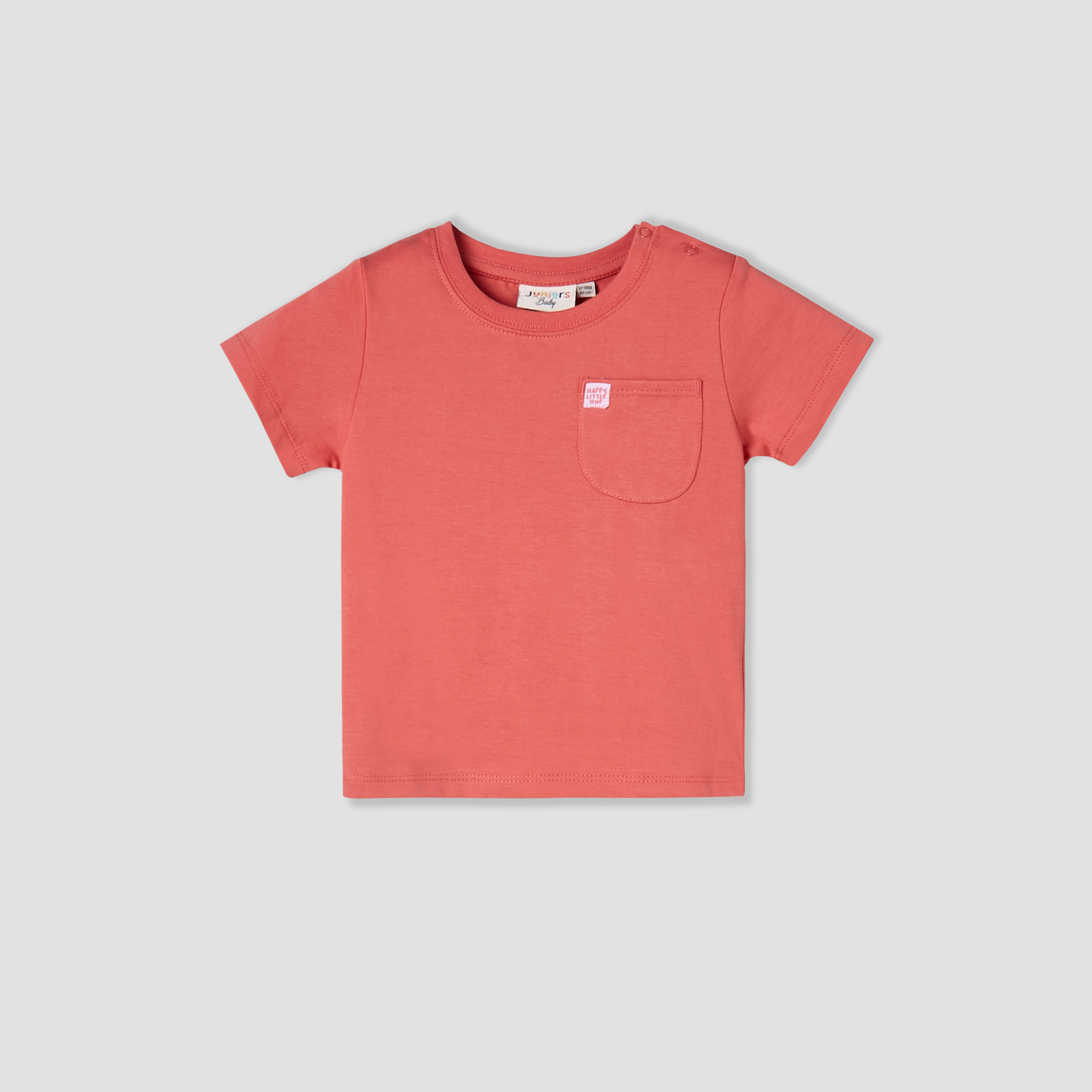Juniors Crew Neck Short Sleeves T-shirt with Chest Pocket-baby-boys-clothing-tshirtsandpolos-image-2